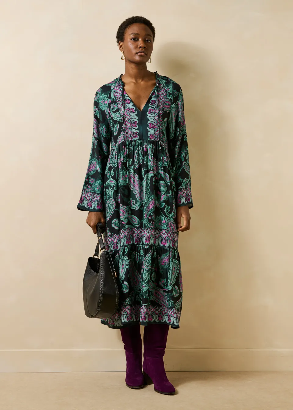 la-f-e-marabout-e-glycine-kleid-gr-n-petrol-viskose image 1