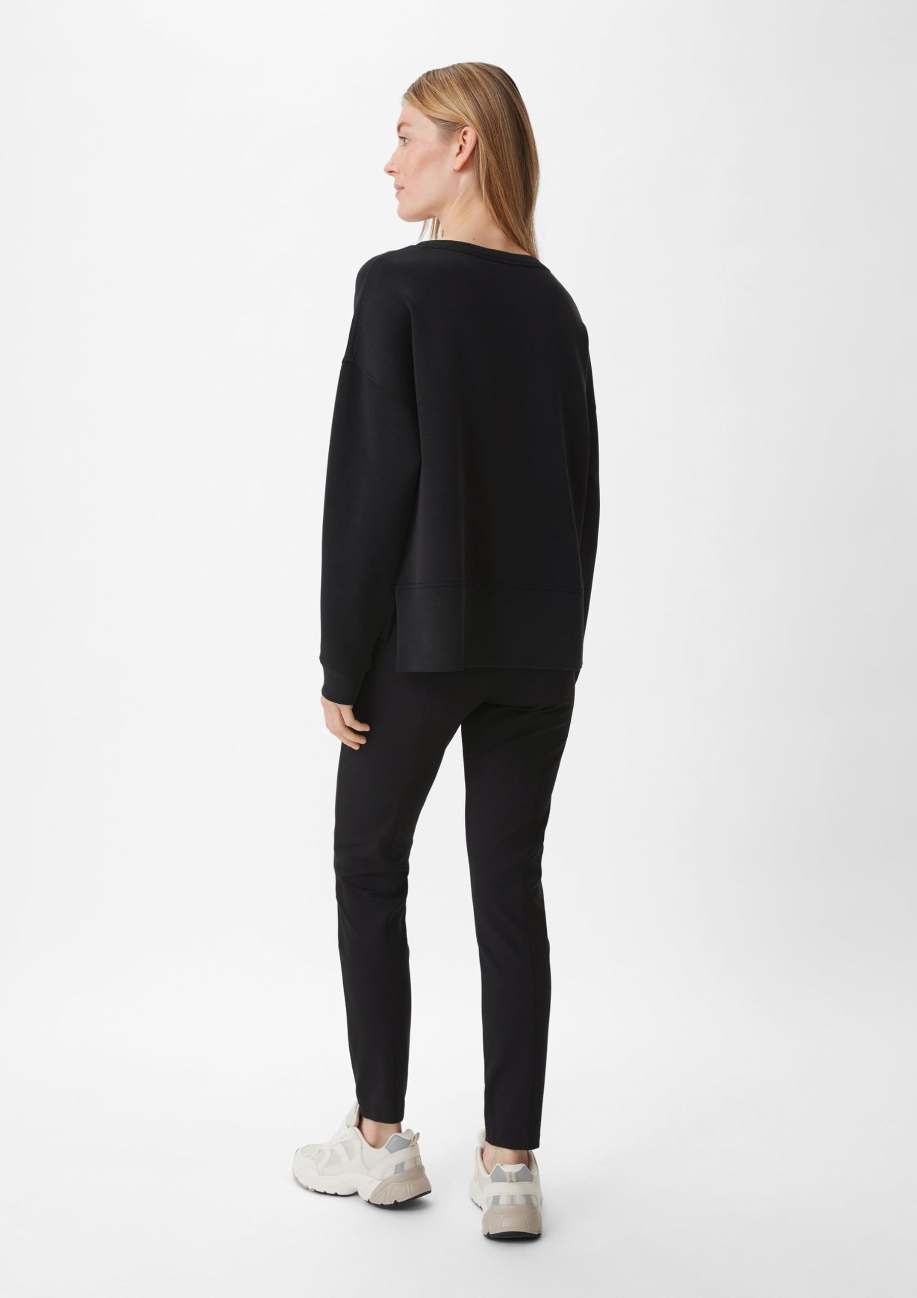 comma-tops-langarmshirt-aus-modalmix-schwarz image 7