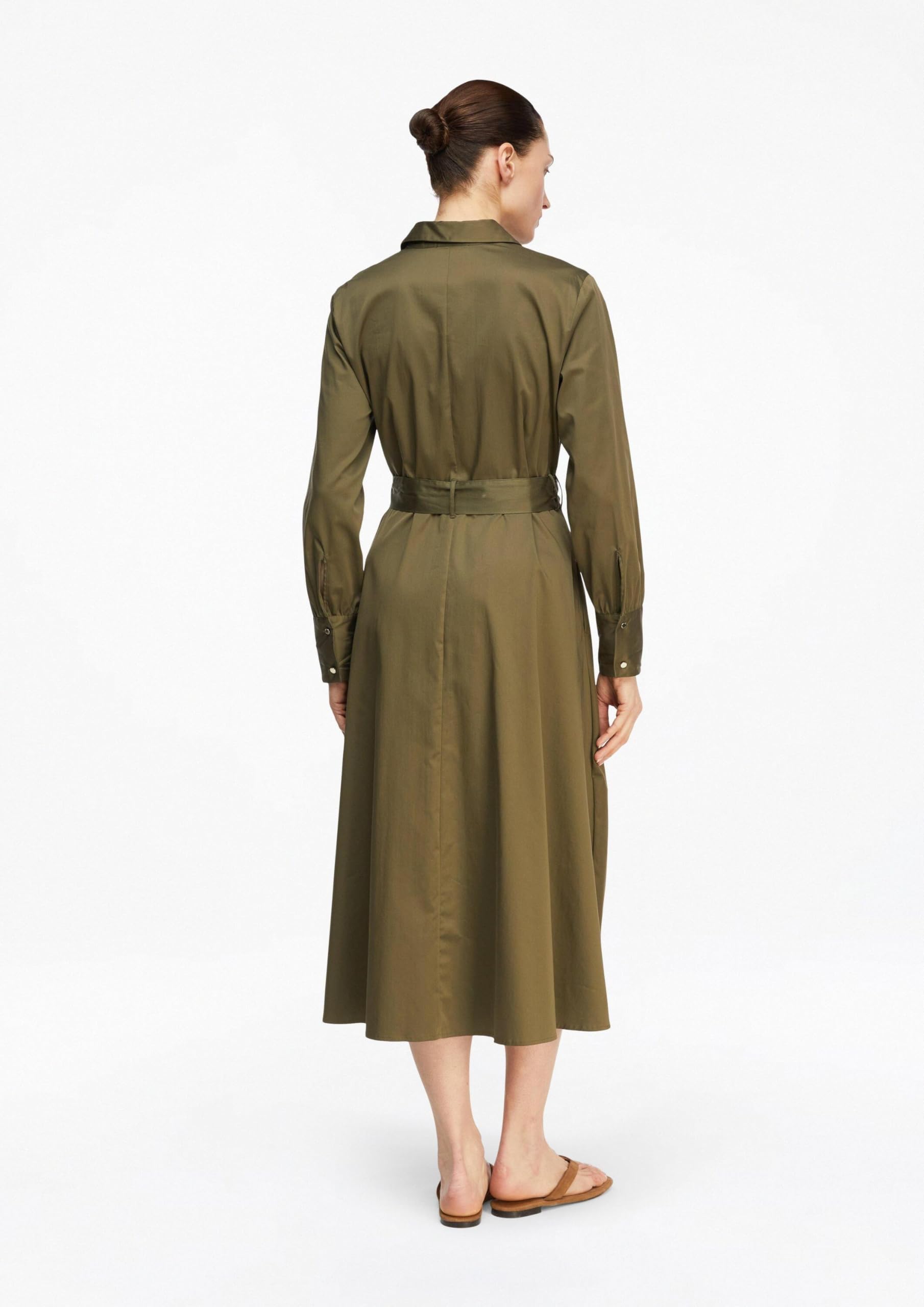 comma-hemdblusenkleid-midi-gr-38-hemdkragen-g-rtel image 7