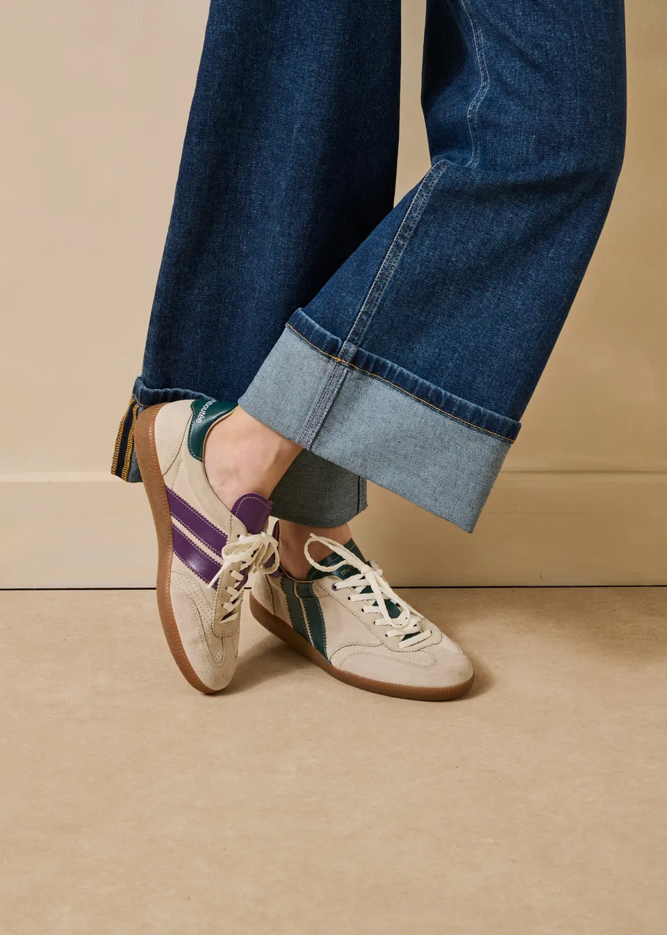 la-f-e-marabout-e-dulse-sneaker-beige-leder-retro image 1