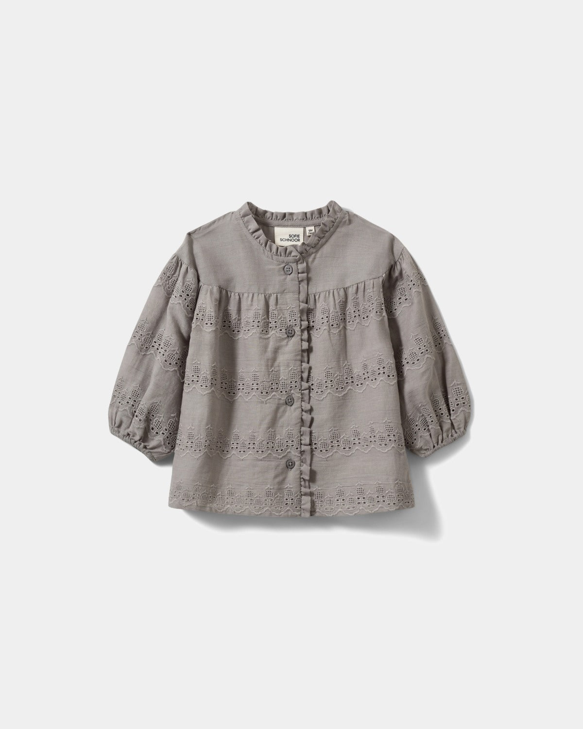 sofie-schnoor-aylinkb-kids-bluse-stone-grey-baumwolle image 1
