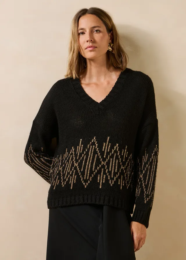 la-f-e-marabout-e-pullover-gipsou-schwarz-wolle-alpaka image 1
