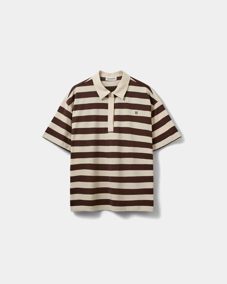 sofie-schnoor-women-pilsw-s262250-polo-off-white-striped-oversize image 1