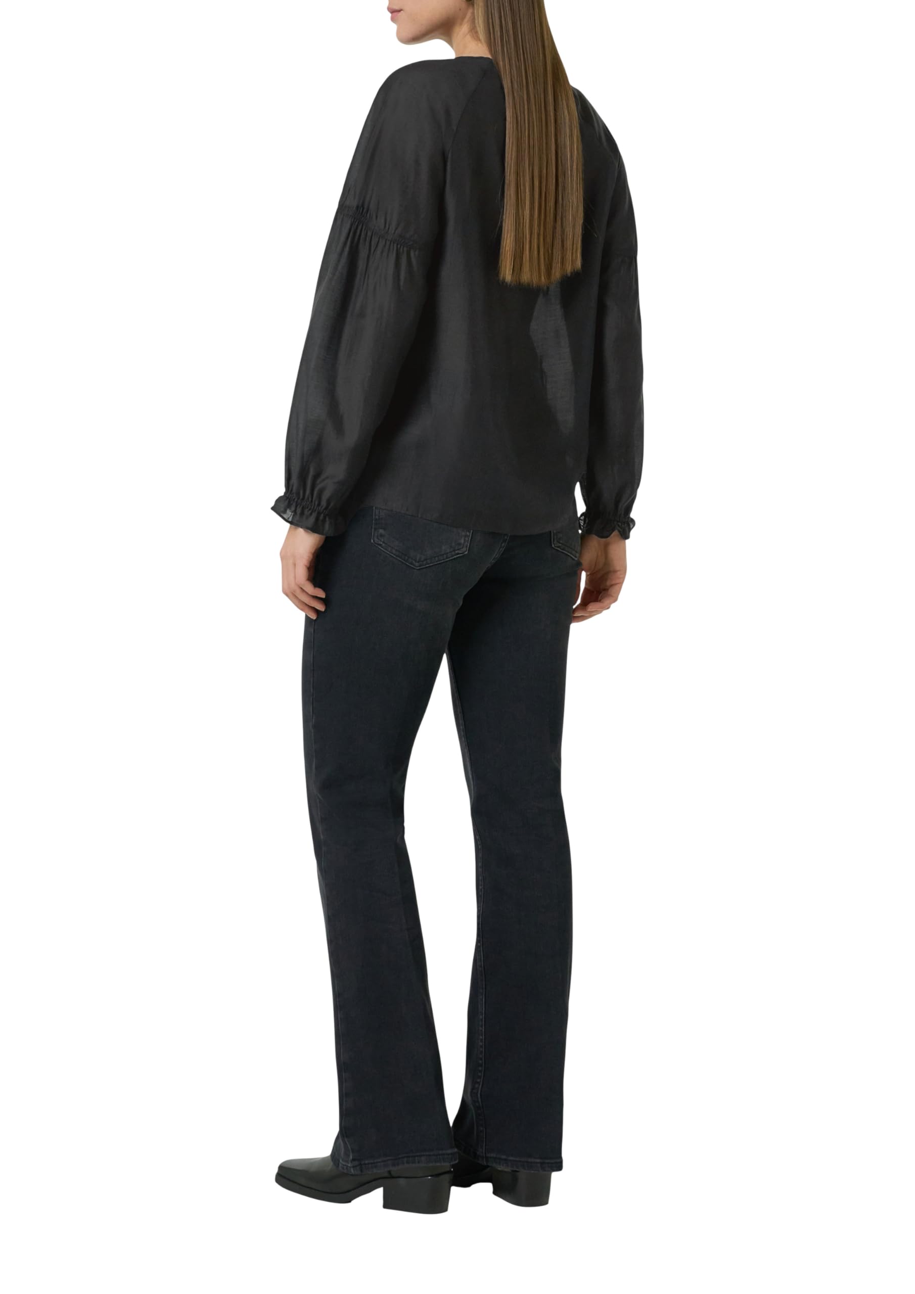 comma-raglan-bluse-damen-viskosemix-gr-38-transparent image 2