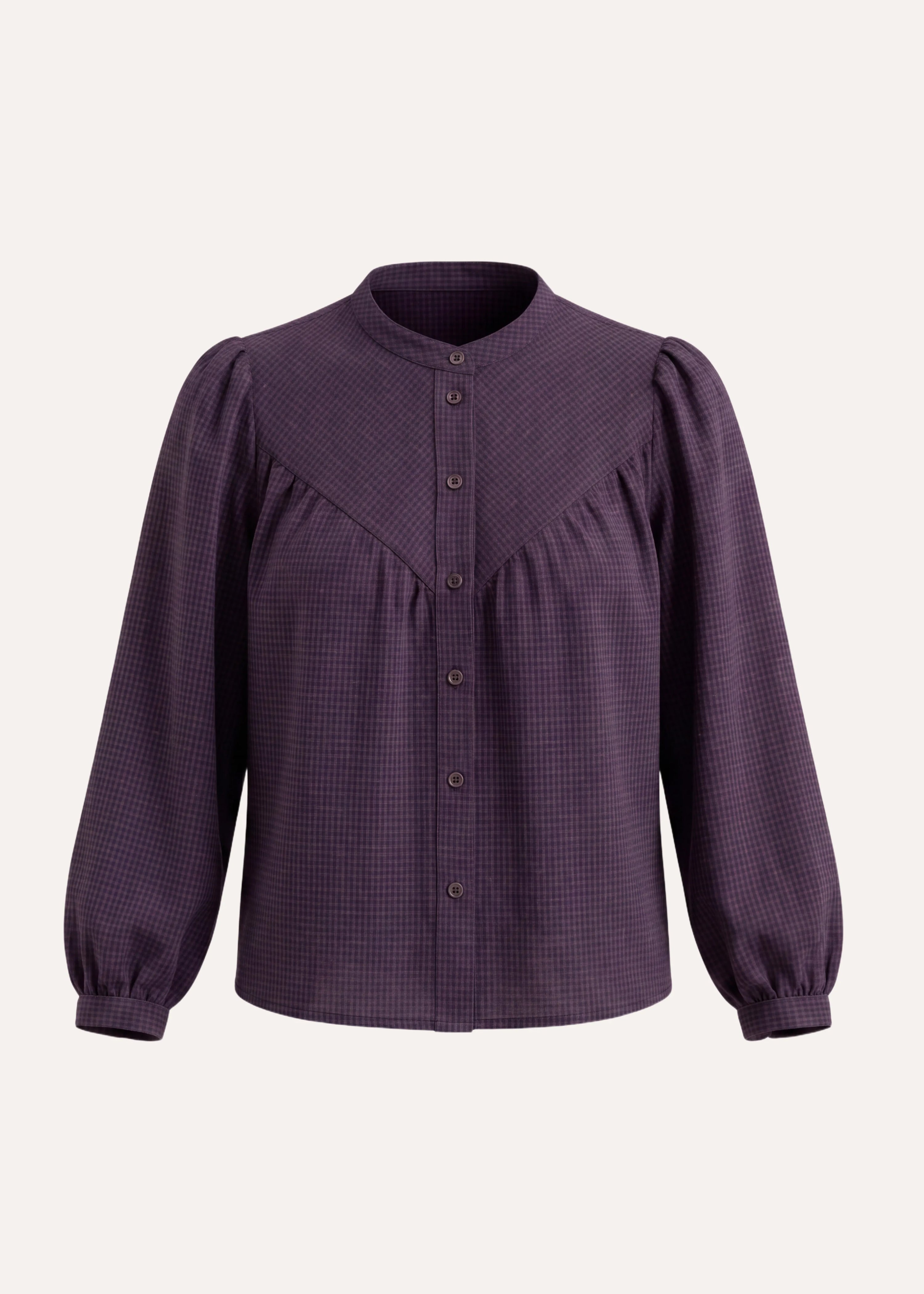 la-f-e-marabout-e-gia-bluse-bordeaux-vichy-karo-baumwolle image 6