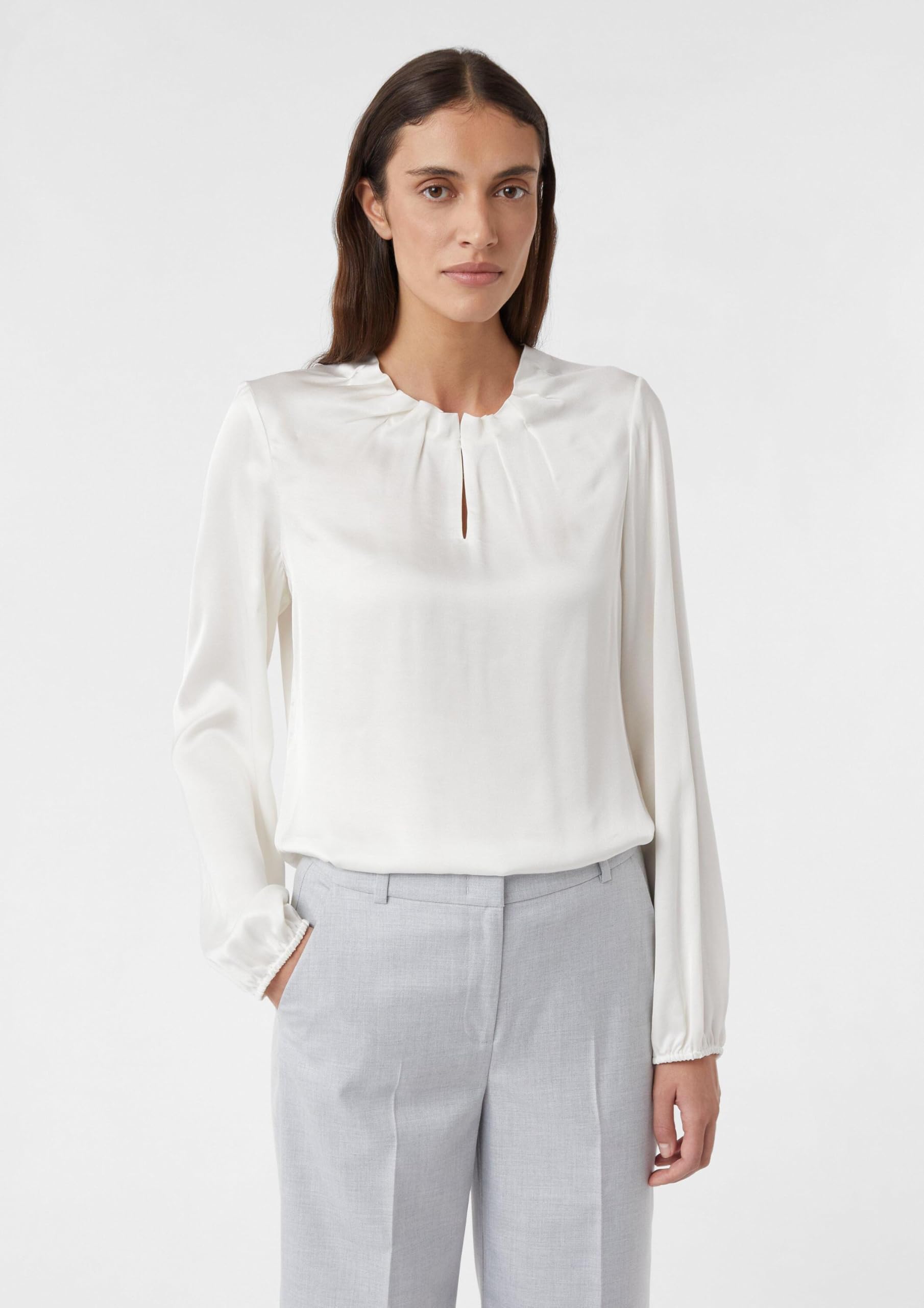 comma-blouses-satinierte-bluse-mit-raffung-gr-44 image 6