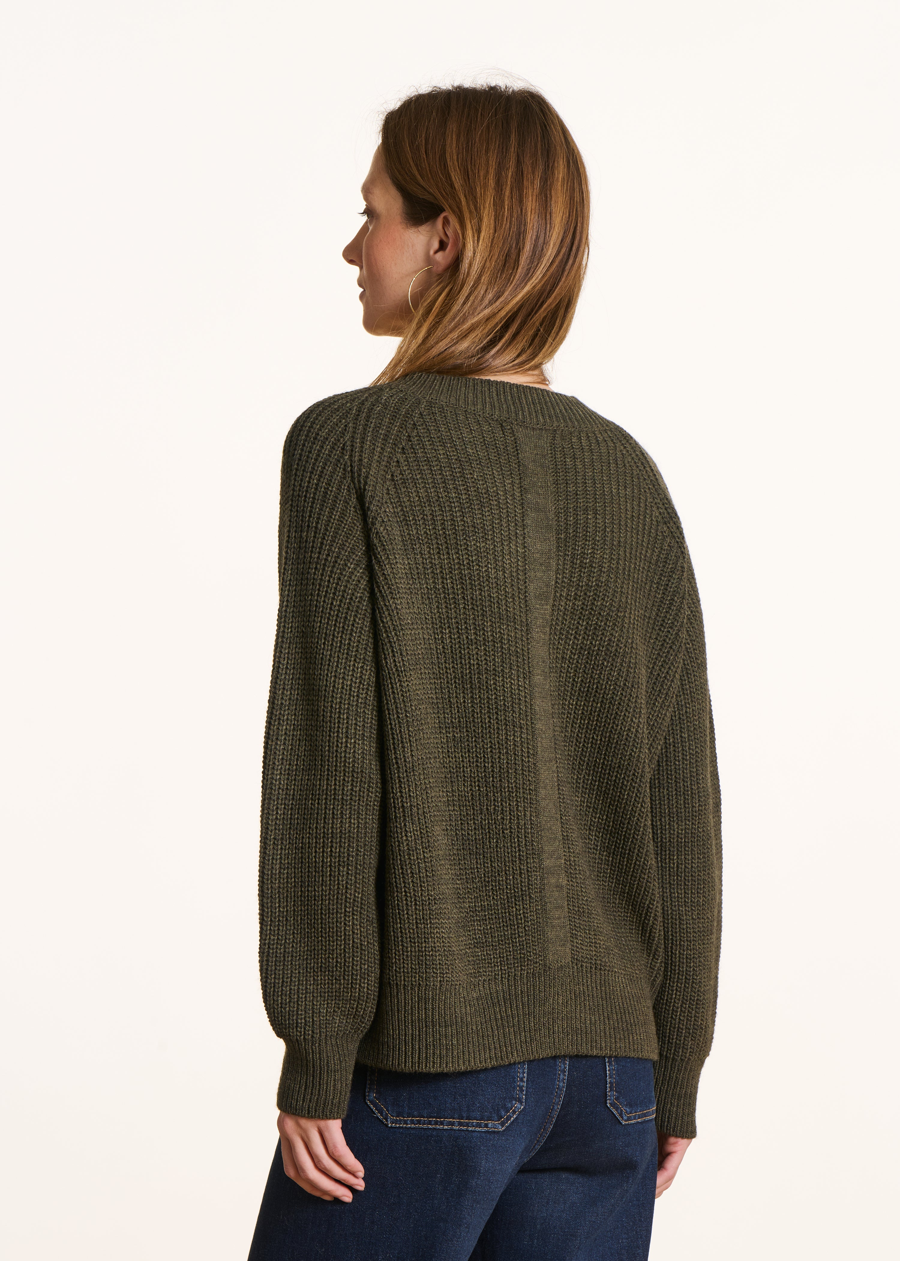 la-f-e-marabout-e-tarax-pullover-kaki-v-ausschnitt image 3