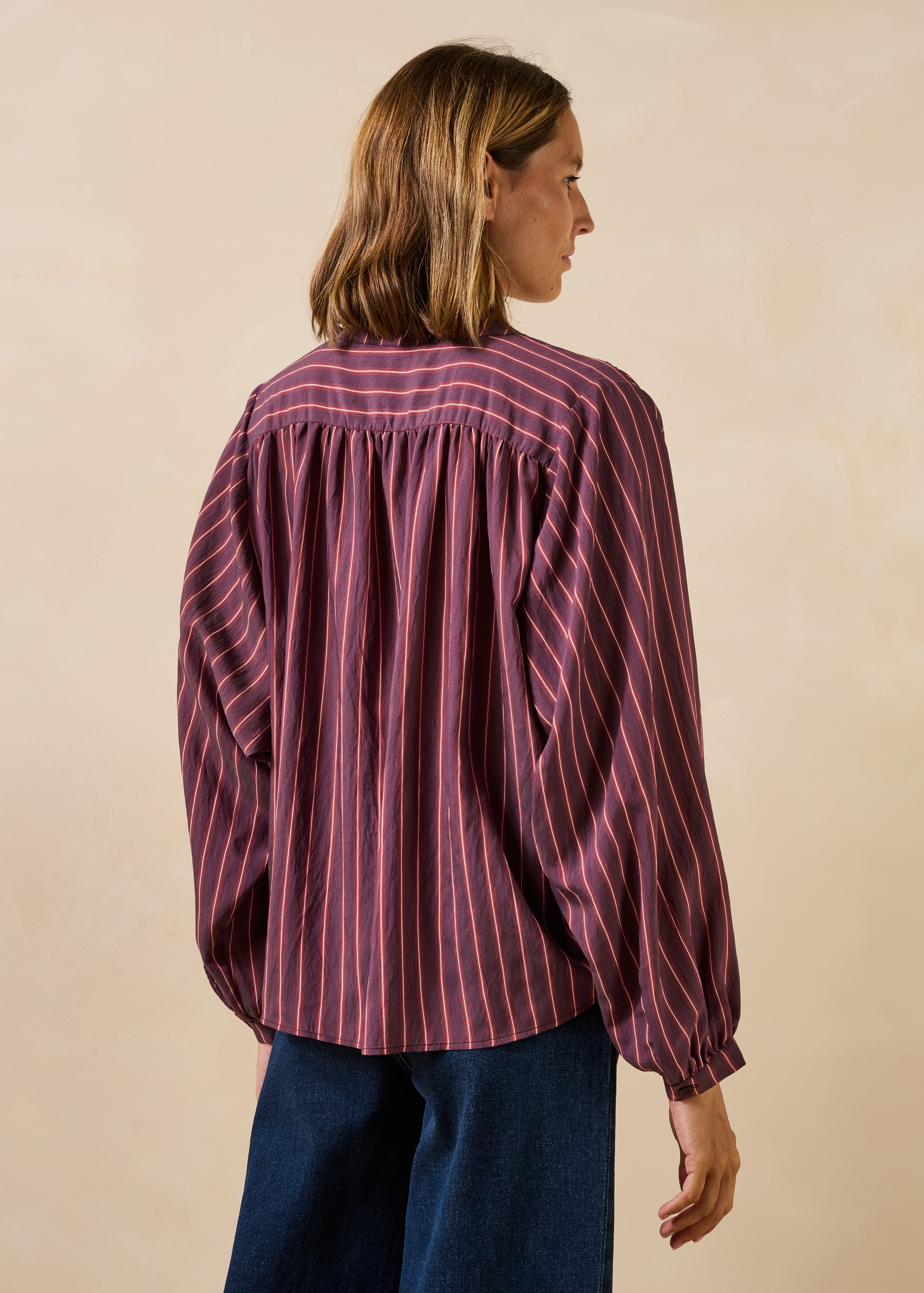 la-f-e-marabout-e-govina-bluse-violett-ecovero-streifen image 3