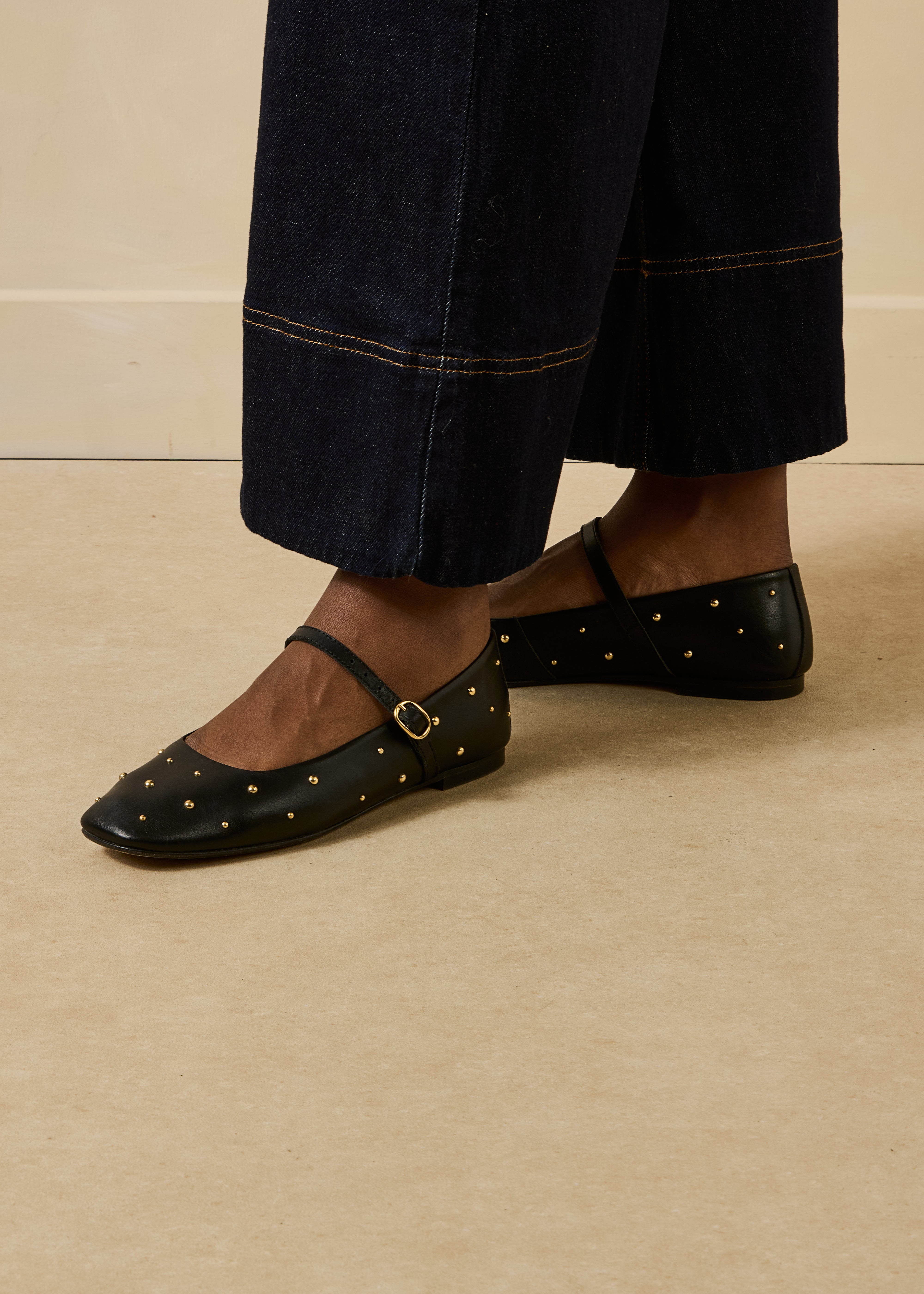 la-f-e-marabout-e-gruman-ballerinas-leder-schwarz-gr-38 image 1