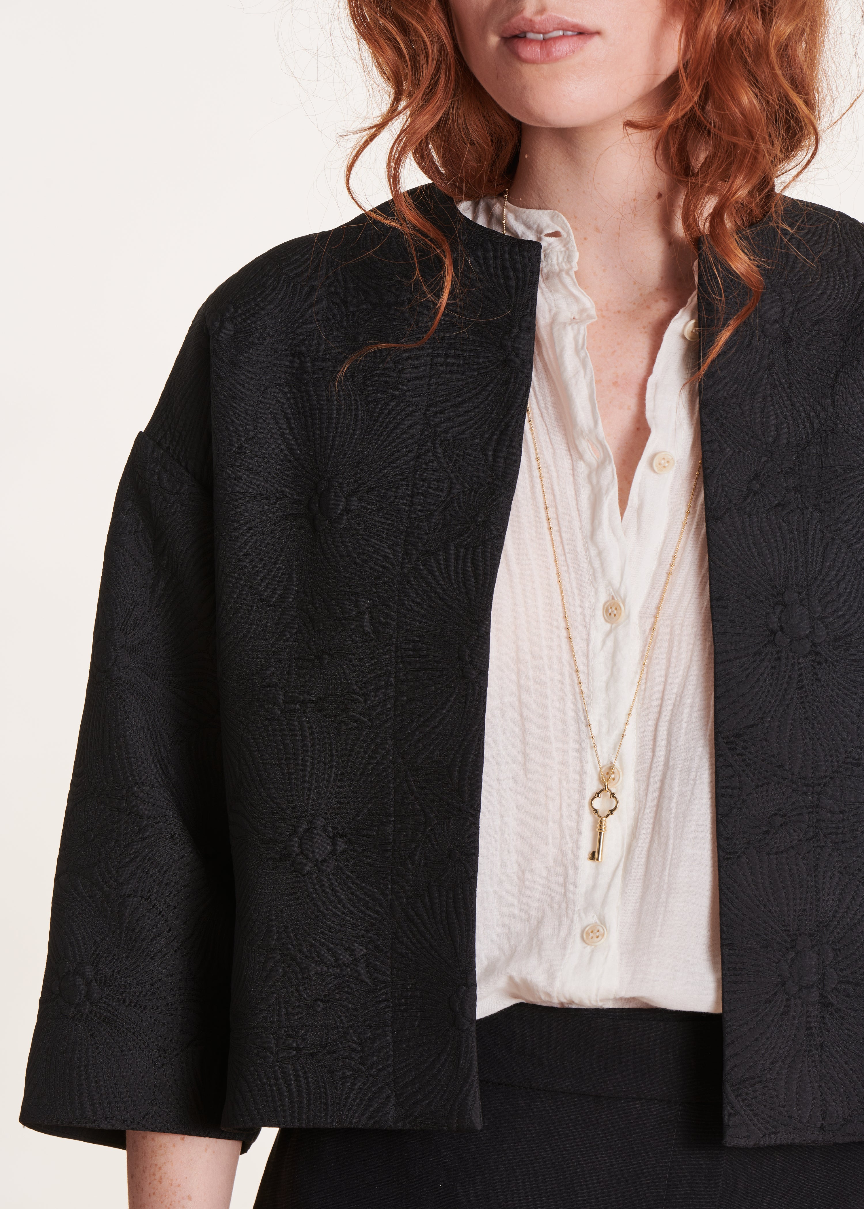 la-f-e-marabout-e-dilou-jacke-schwarz-jacquard-kurz-gr-38 image 5
