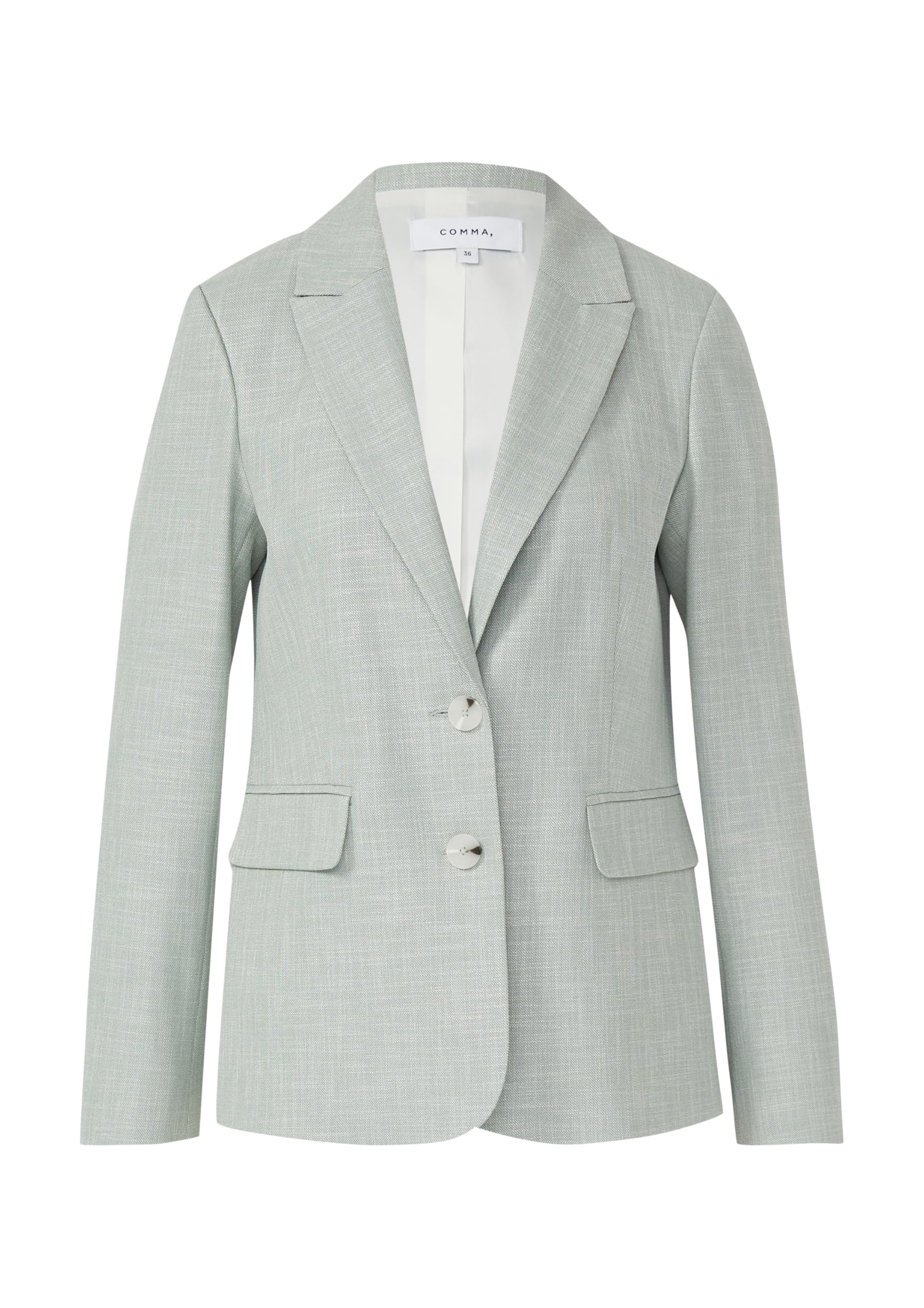 comma-taillierter-blazer-struktur-zwei-knopf-blazer image 3