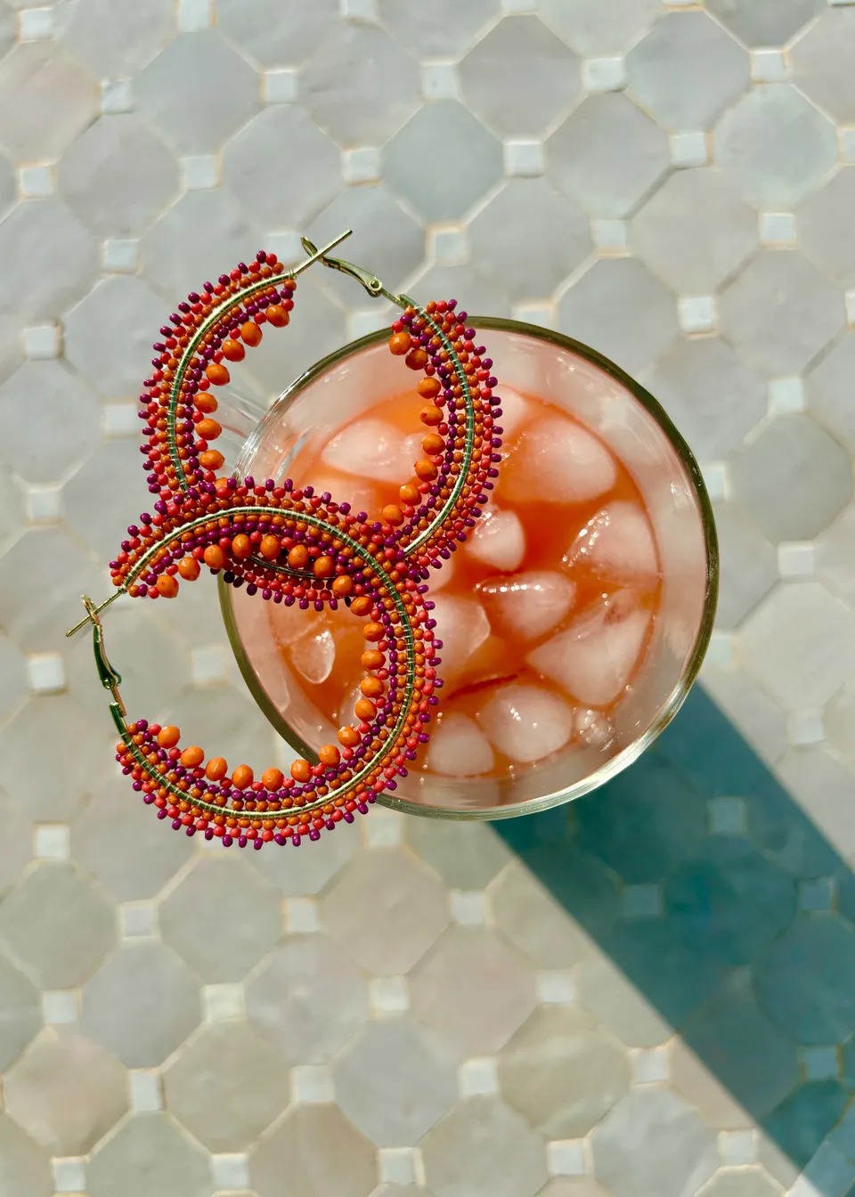 la-f-e-marabout-e-falar-creolen-ohrringe-orange-glasperlen image 1