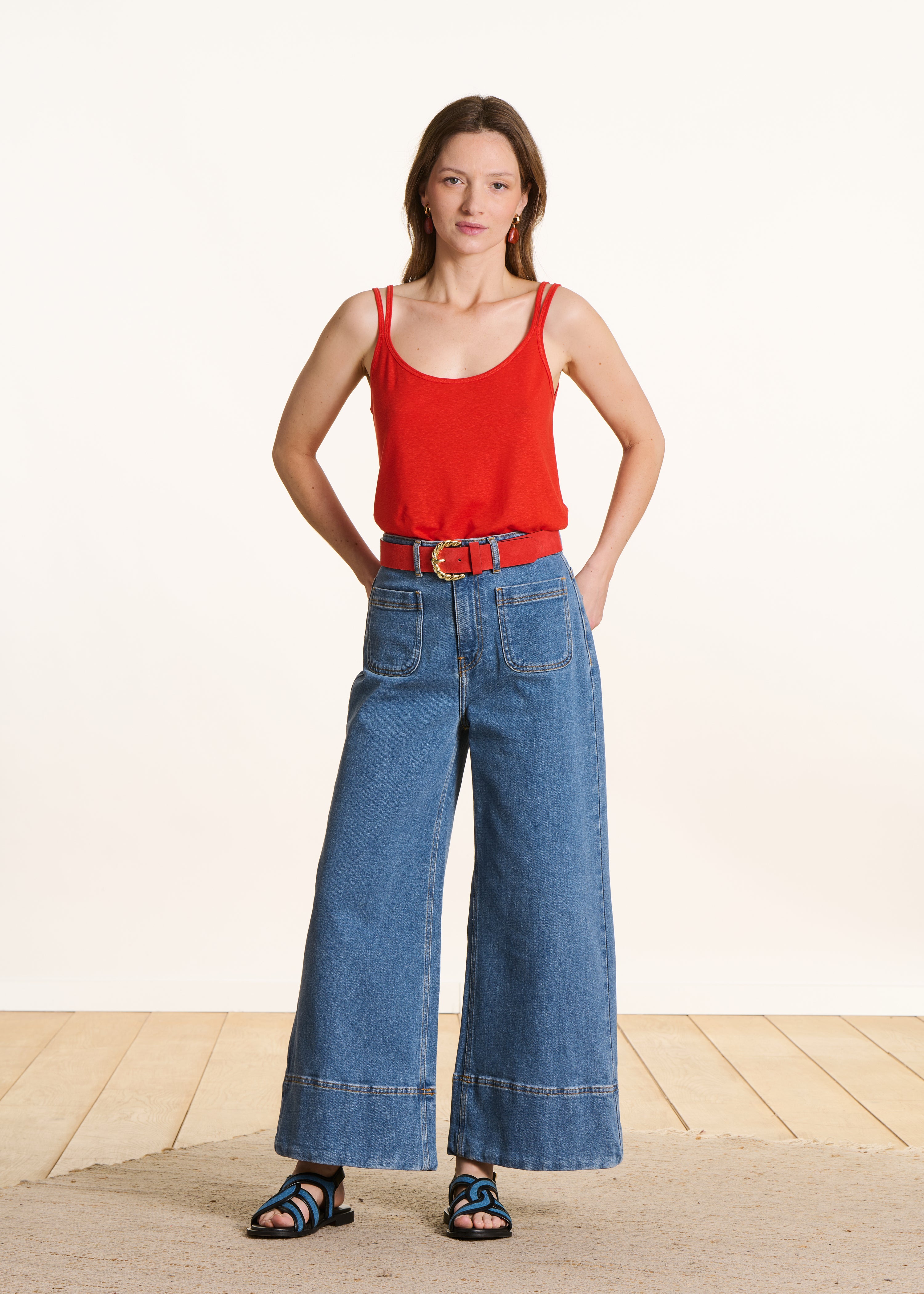la-f-e-marabout-e-tops-t-shirts-top-jaspe-rot-spaghettitr-ger image 2