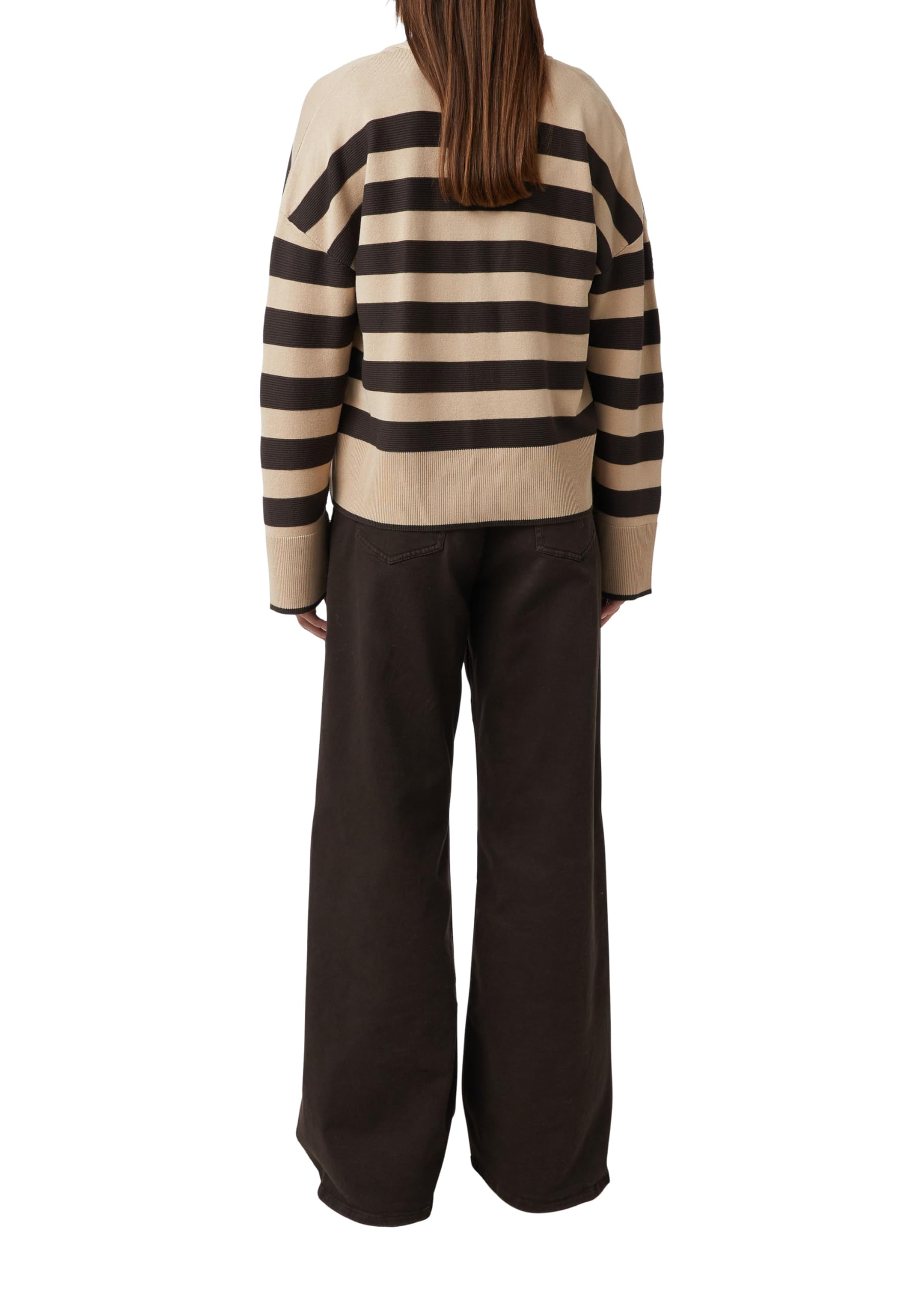 comma-gestreifter-cardigan-strickjacke-creme-boxy-style image 2