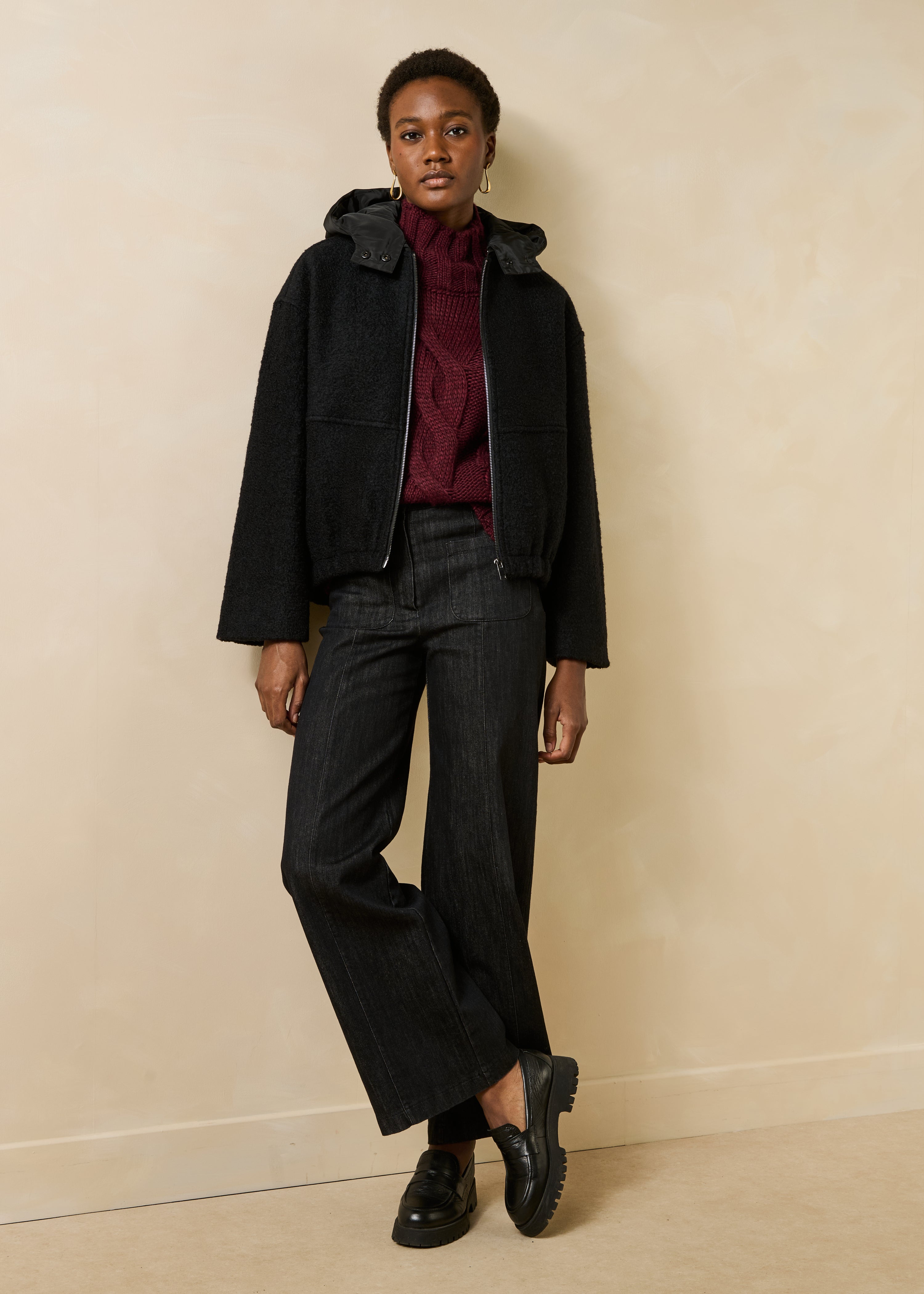 la-f-e-marabout-e-gomez-blouson-schwarz-wolle-kapuze image 2