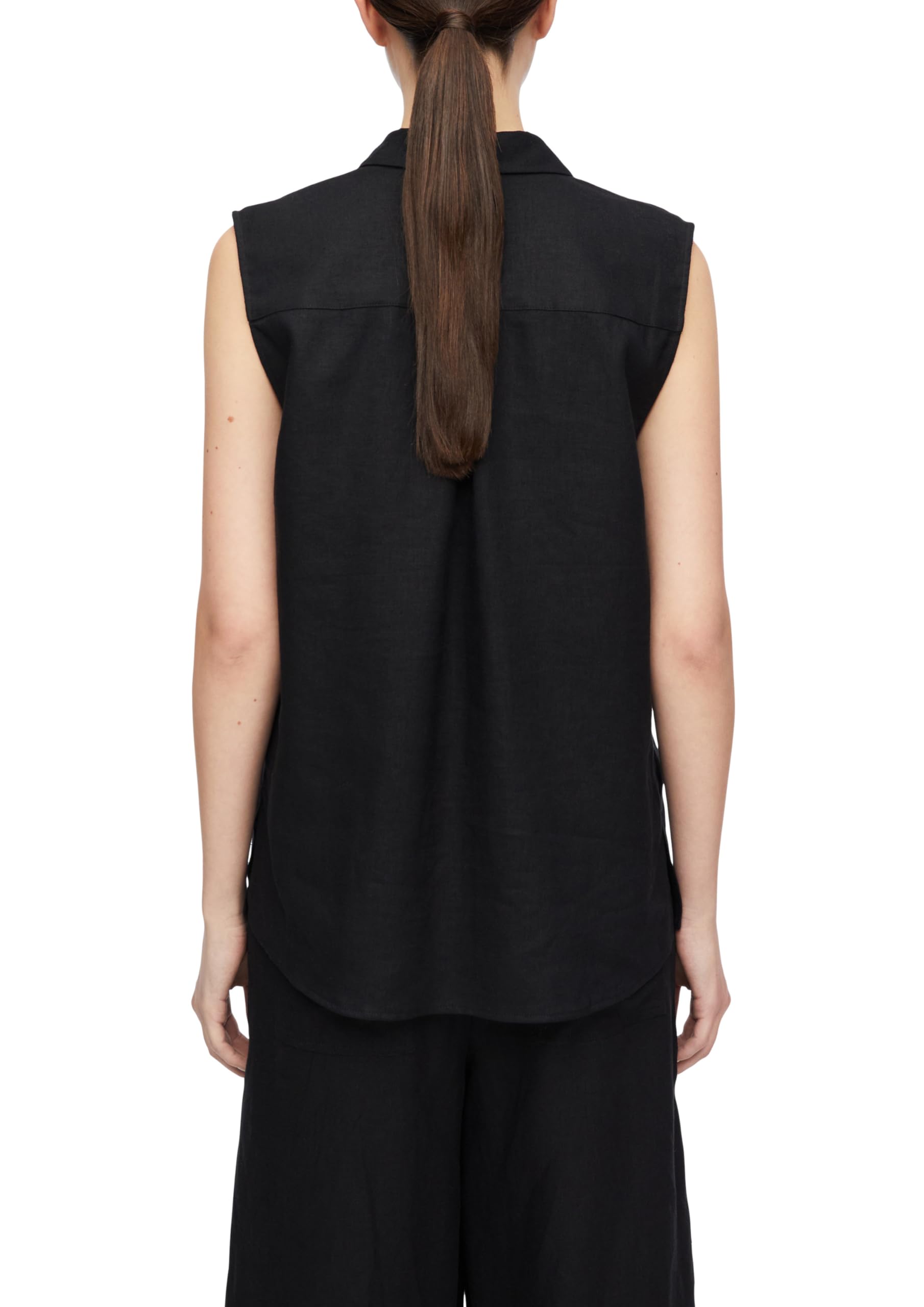comma-2180863-bluse-leinen-mix-schwarz image 2