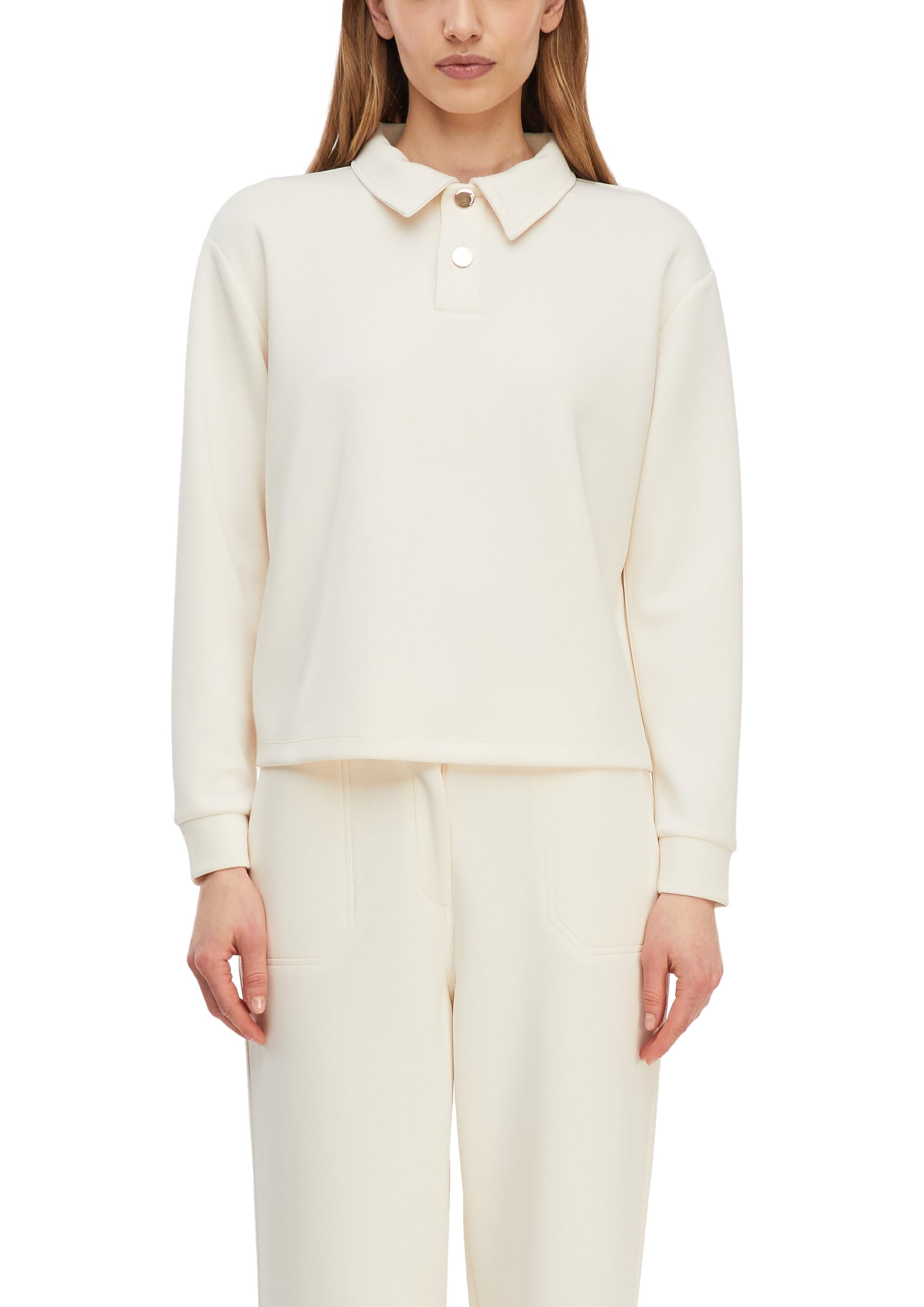 comma-damen-sweatshirt-polokragen-langarm-polo-optik image 8