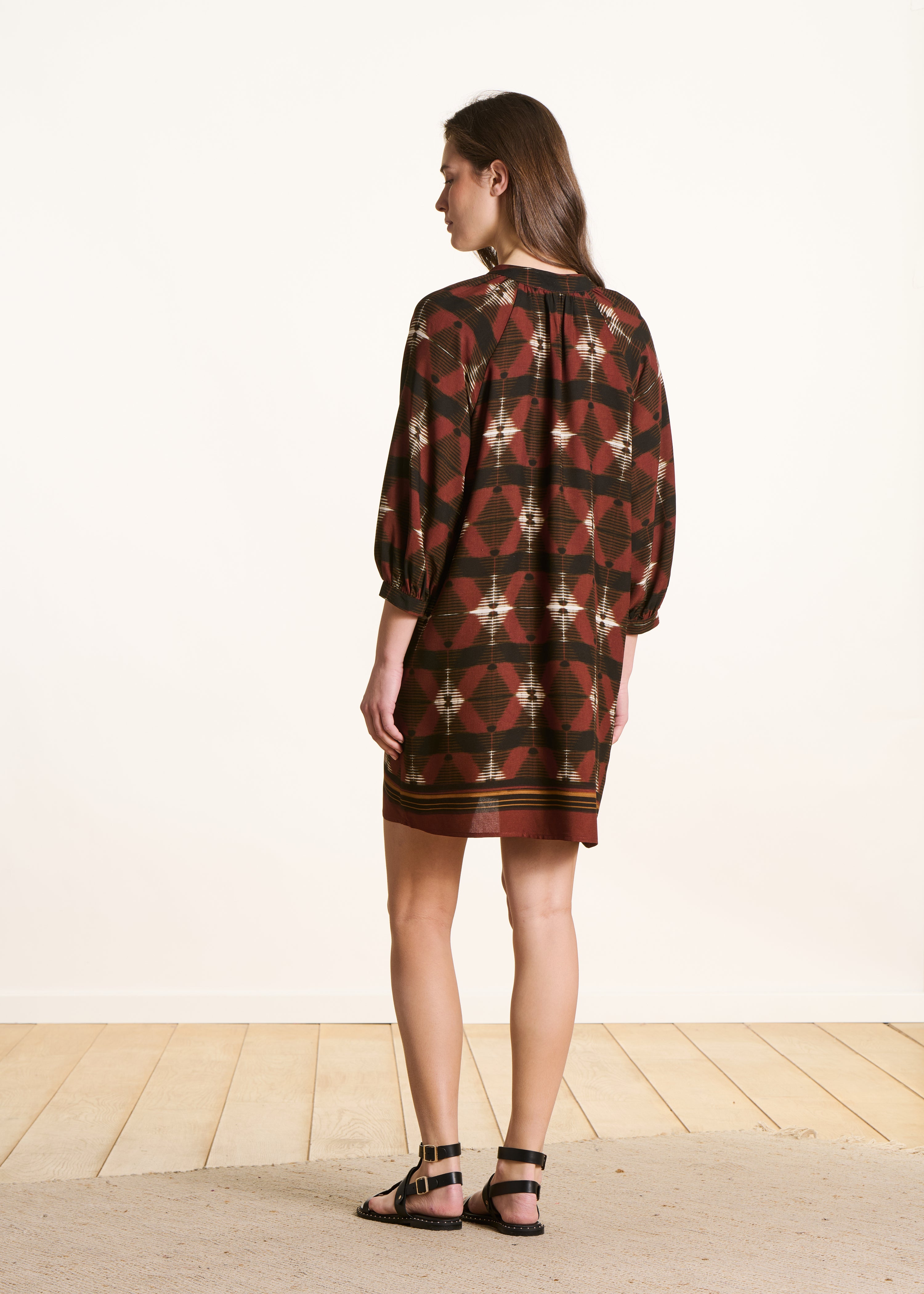 la-f-e-marabout-e-kleid-braun-mahogany-ethnoprint-gr-34 image 2