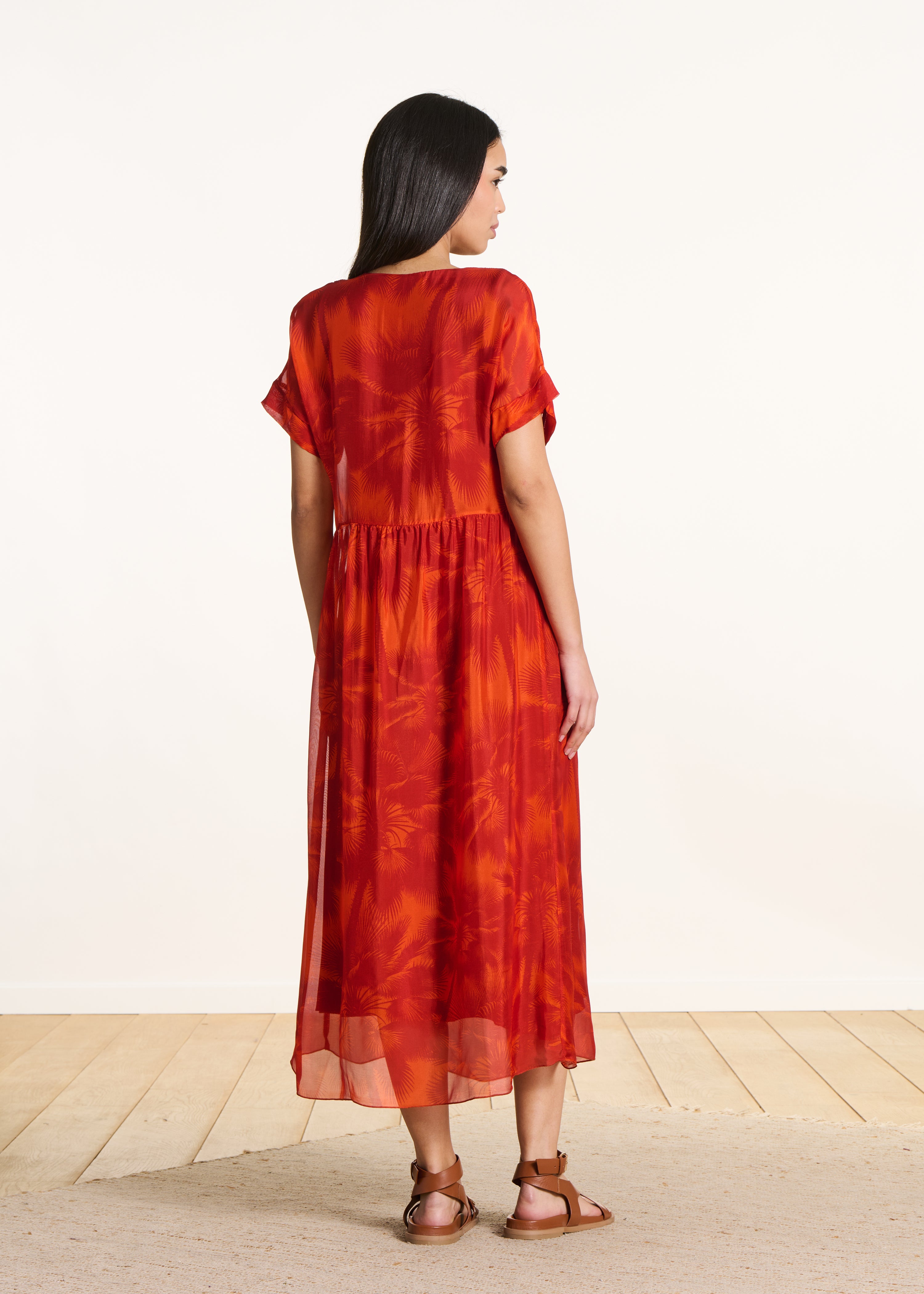 la-f-e-marabout-e-darling-maxikleid-orange-viskose-blume image 2