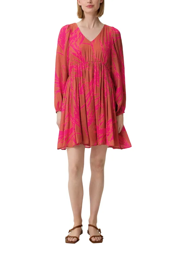 comma-dobby-kleid-damen-gr-34-kurz-allover-print image 1