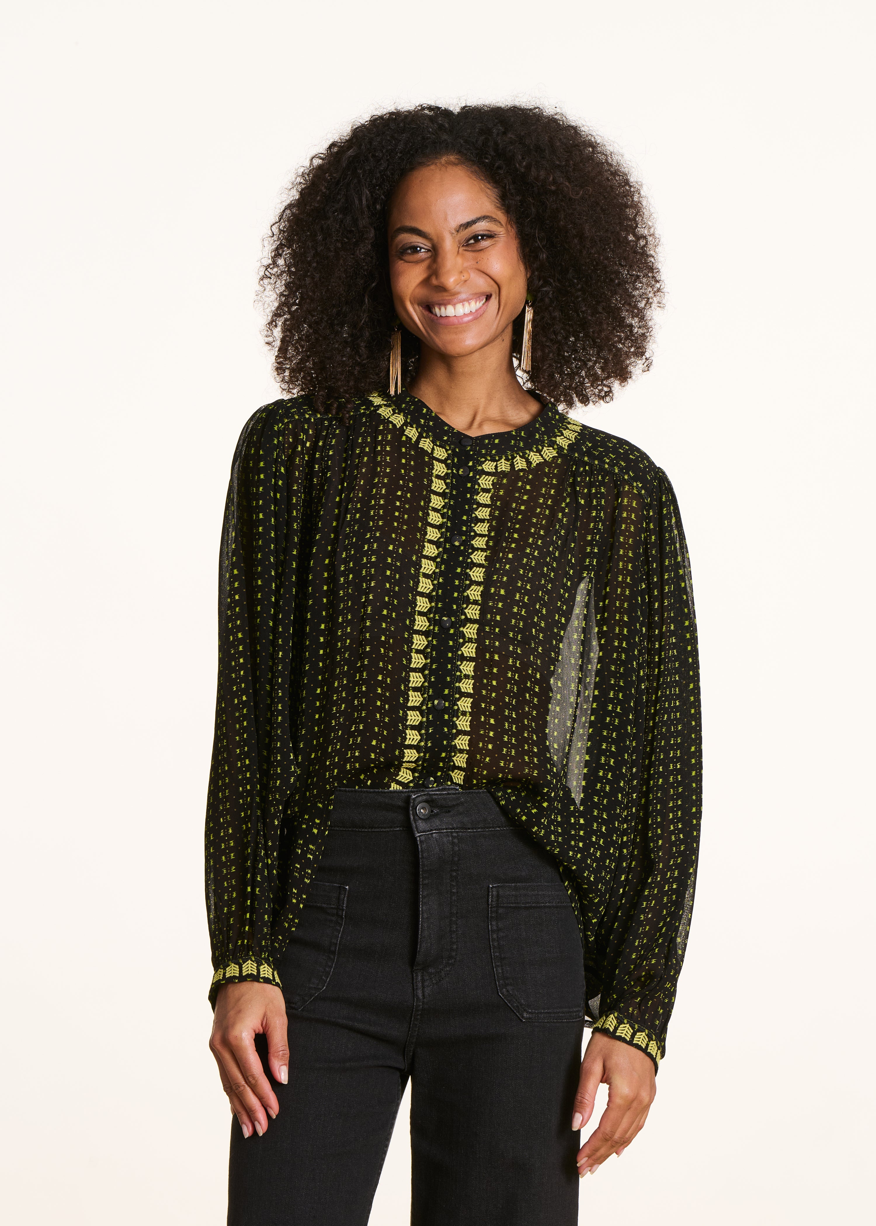 la-f-e-marabout-e-fowina-bluse-damen-schwarz-stickerei image 2
