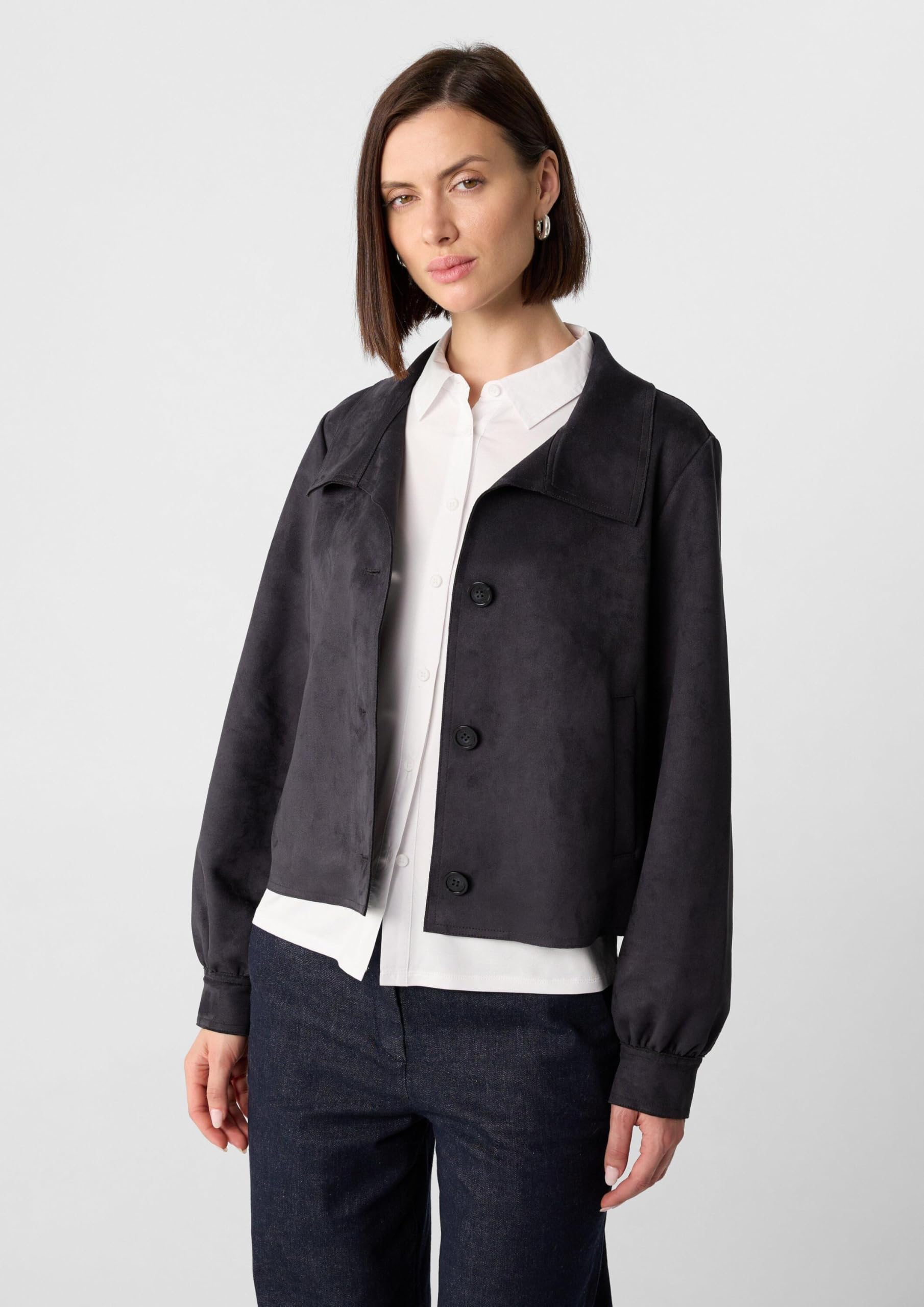 comma-velourslederoptik-jacke-kurzjacke-gr-e-34-ballon-rmel image 8