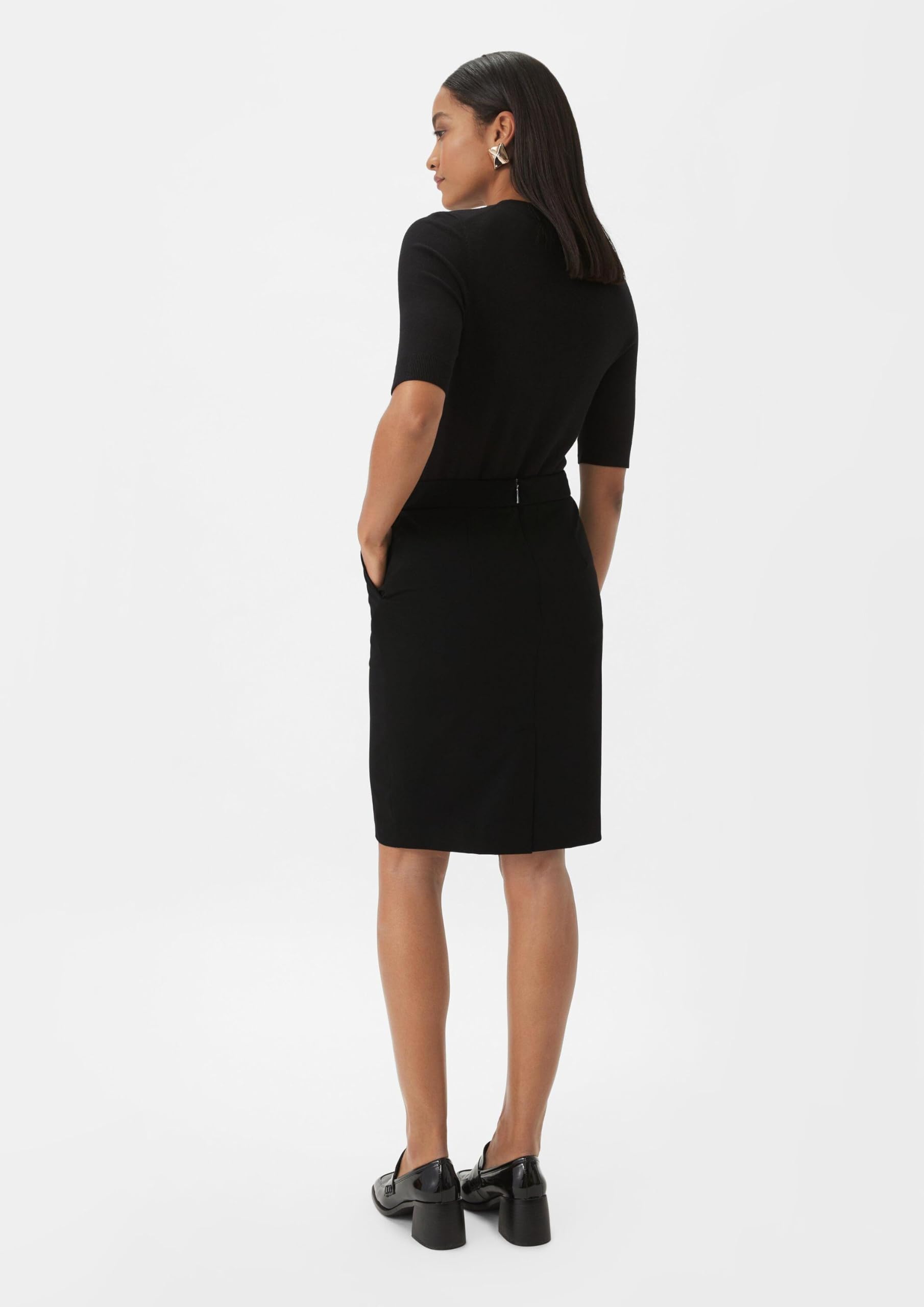 comma-rock-damen-midirock-navy-gr-34-mit-gehschlitz image 6