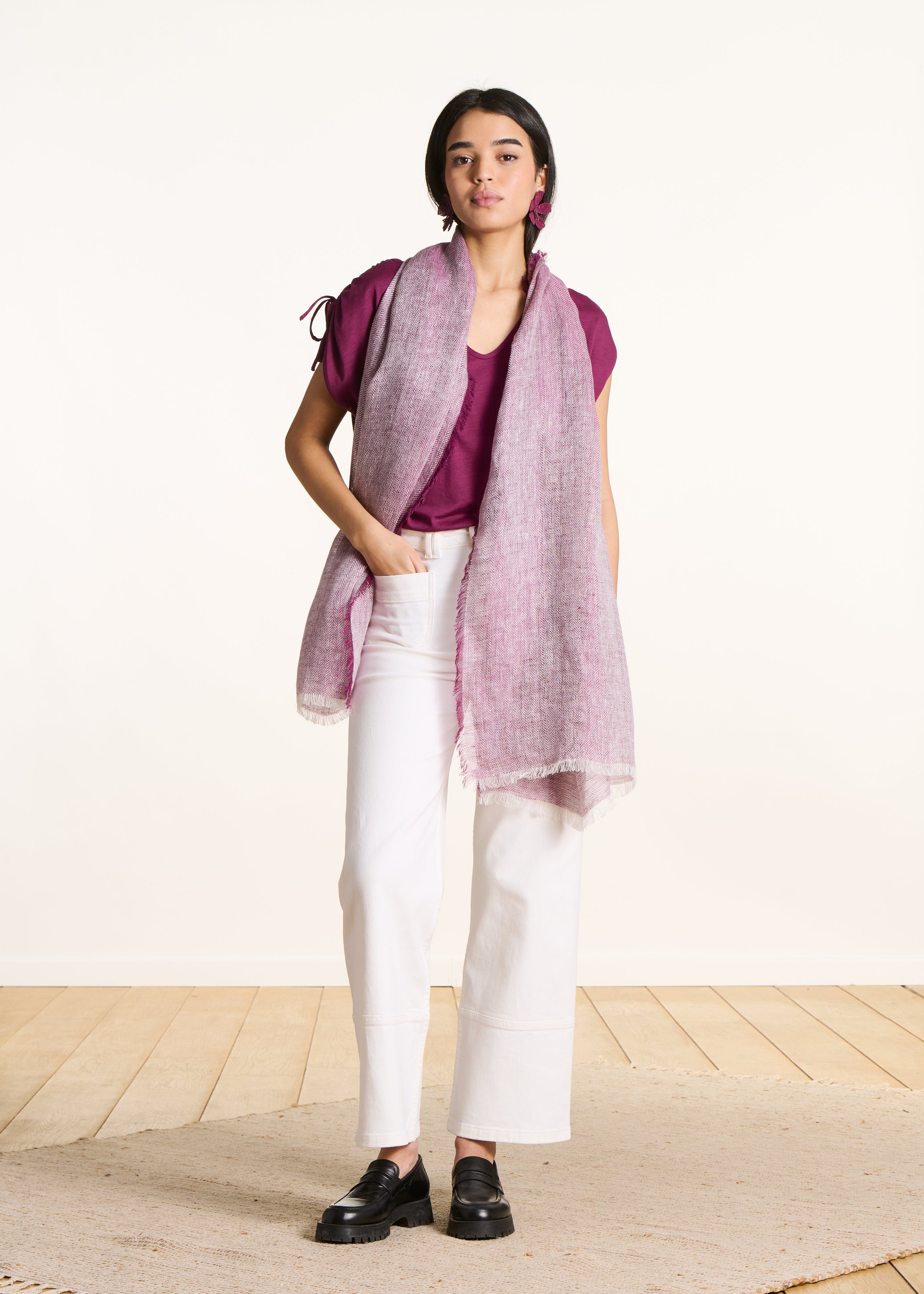 la-f-e-marabout-e-foulard-schal-leinen-violett-tu image 3