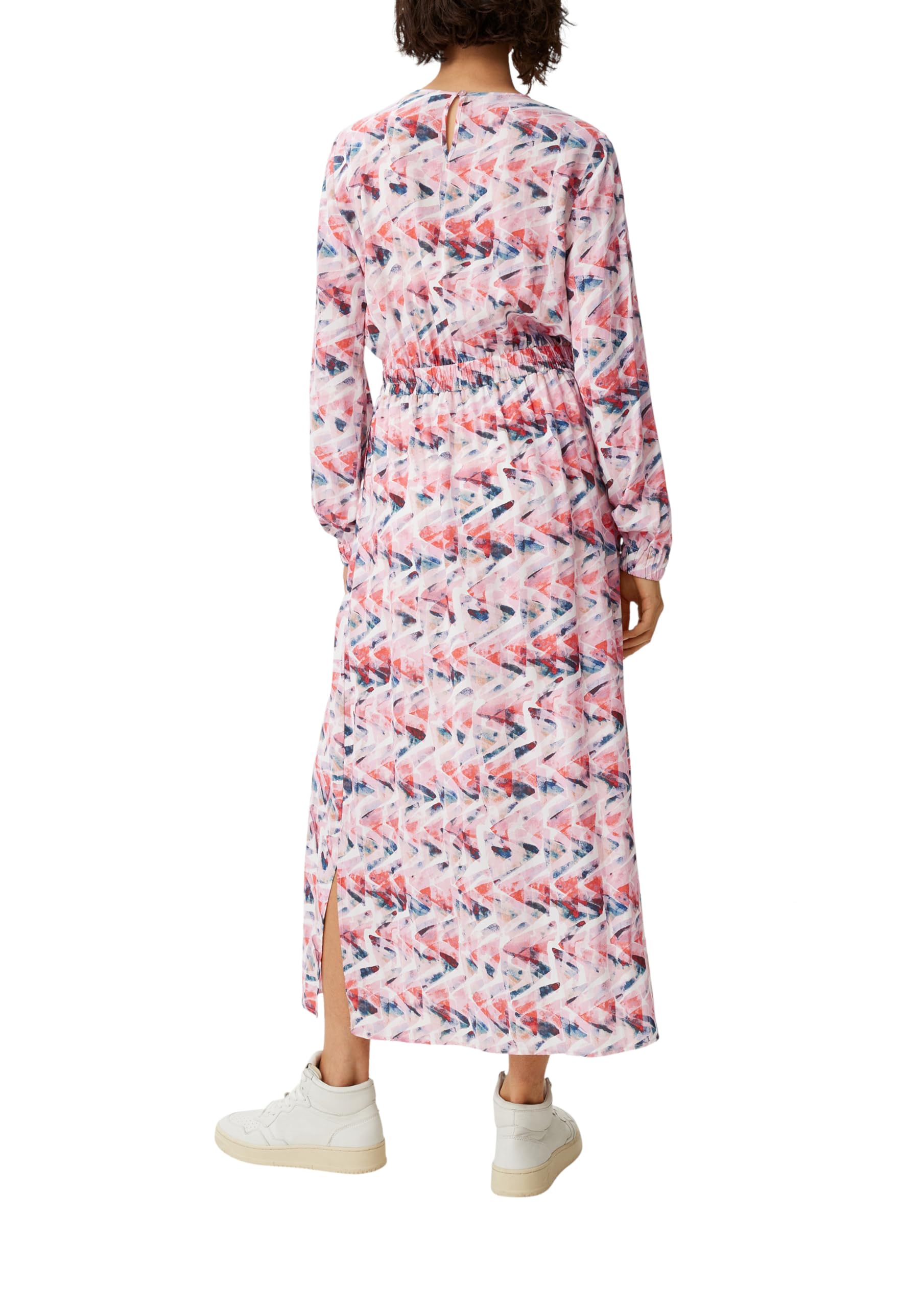 comma-maxi-kleid-damen-viskose-pfirsich-gr-38-langarm image 2