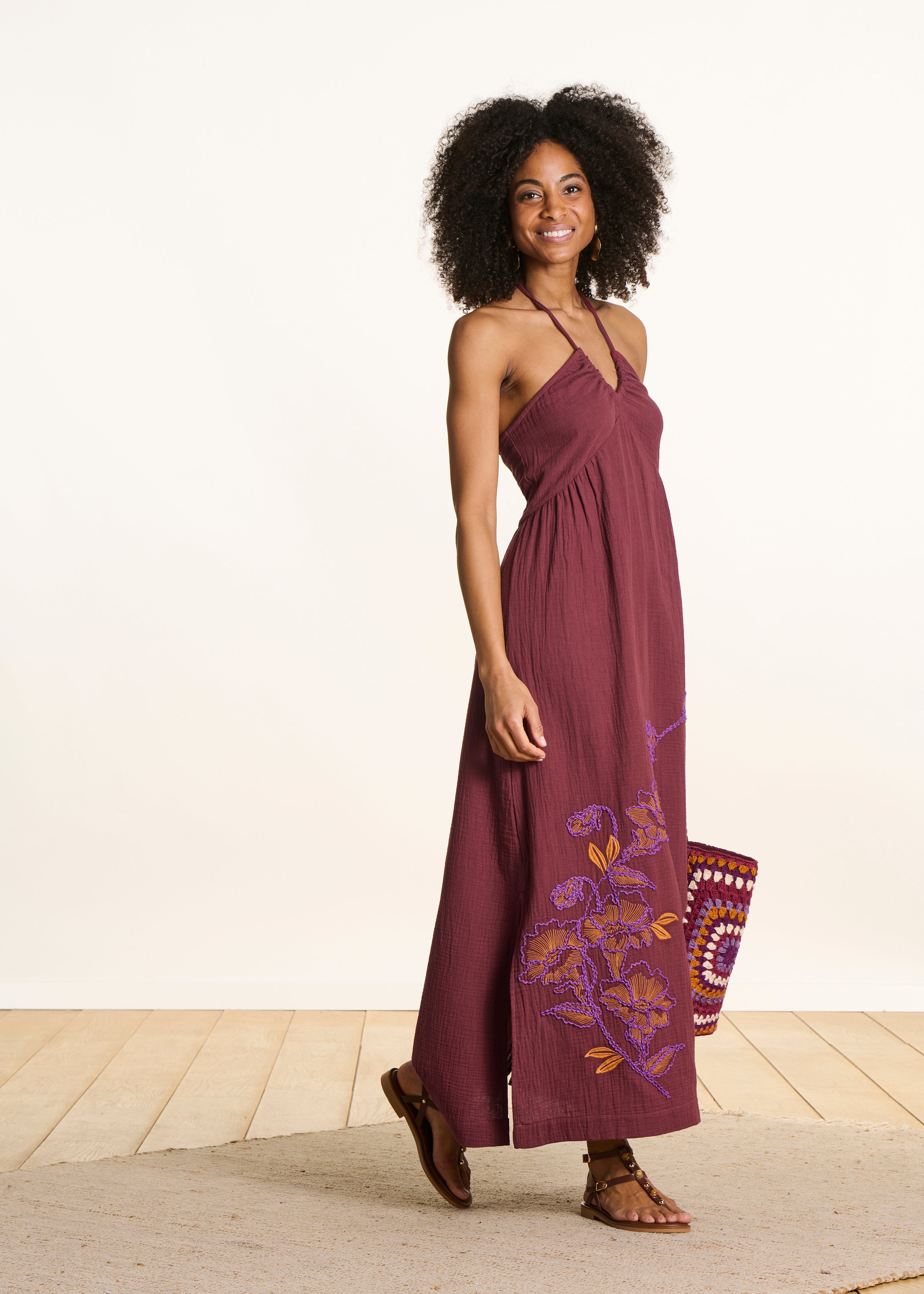 la-f-e-marabout-e-bustierkleid-mahogany-bio-baumwolle-lang image 3