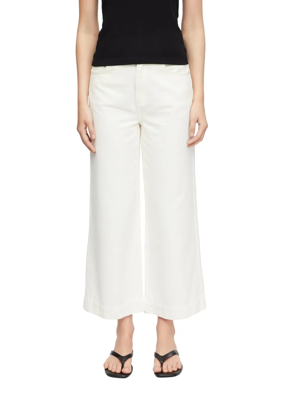 comma-jeans-wide-leg-ankle-jeans-gr-e-36-mit-zopf-detail image 1