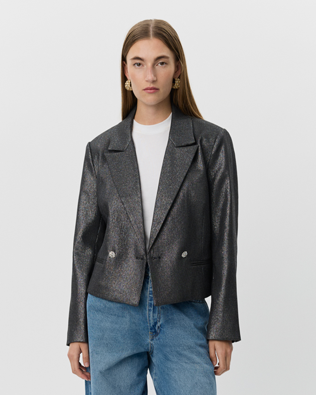 sofie-schnoor-women-imogensw-blazer-cropped-black-glitter image 5