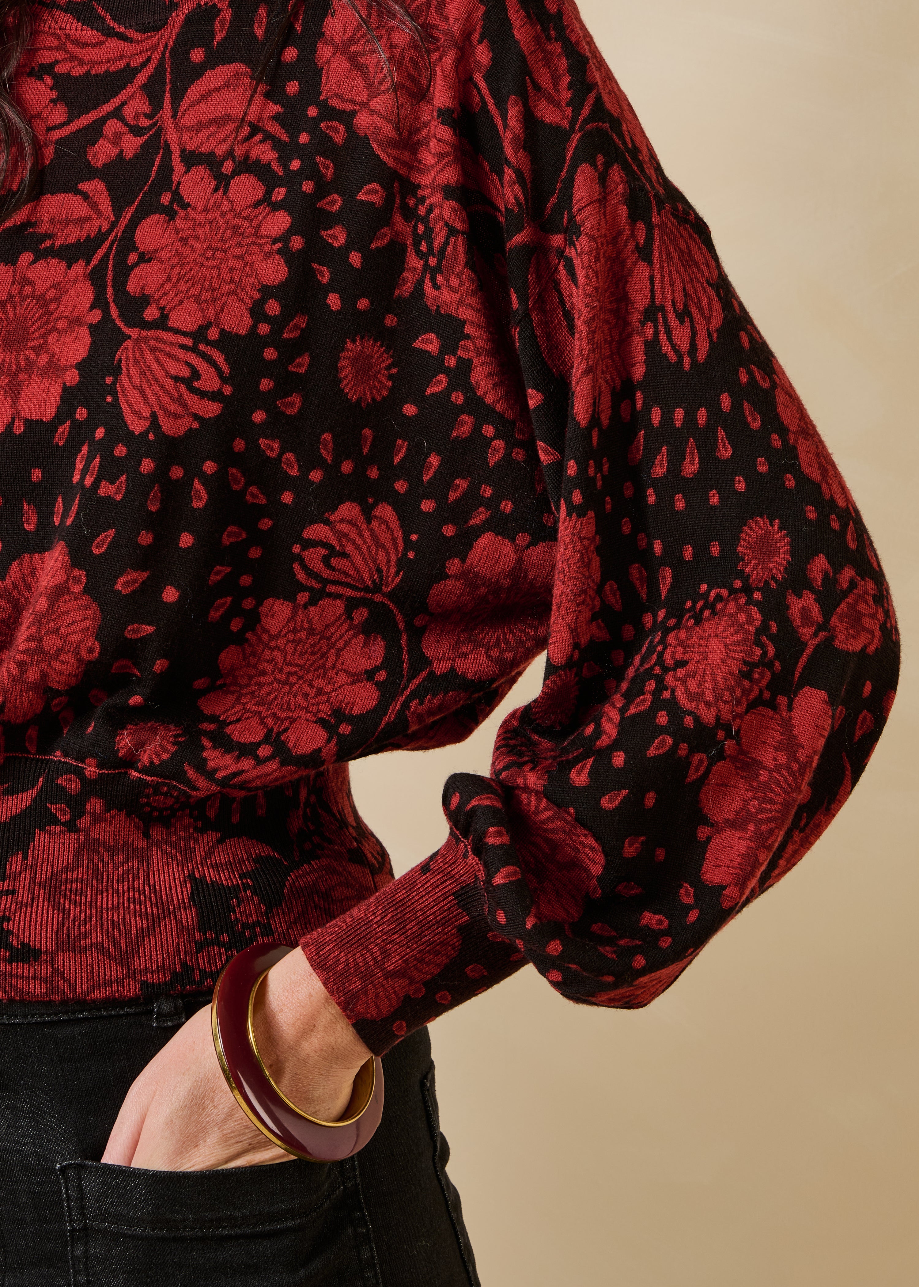la-f-e-marabout-e-eir-pullover-bordeaux-floral-wolle image 5