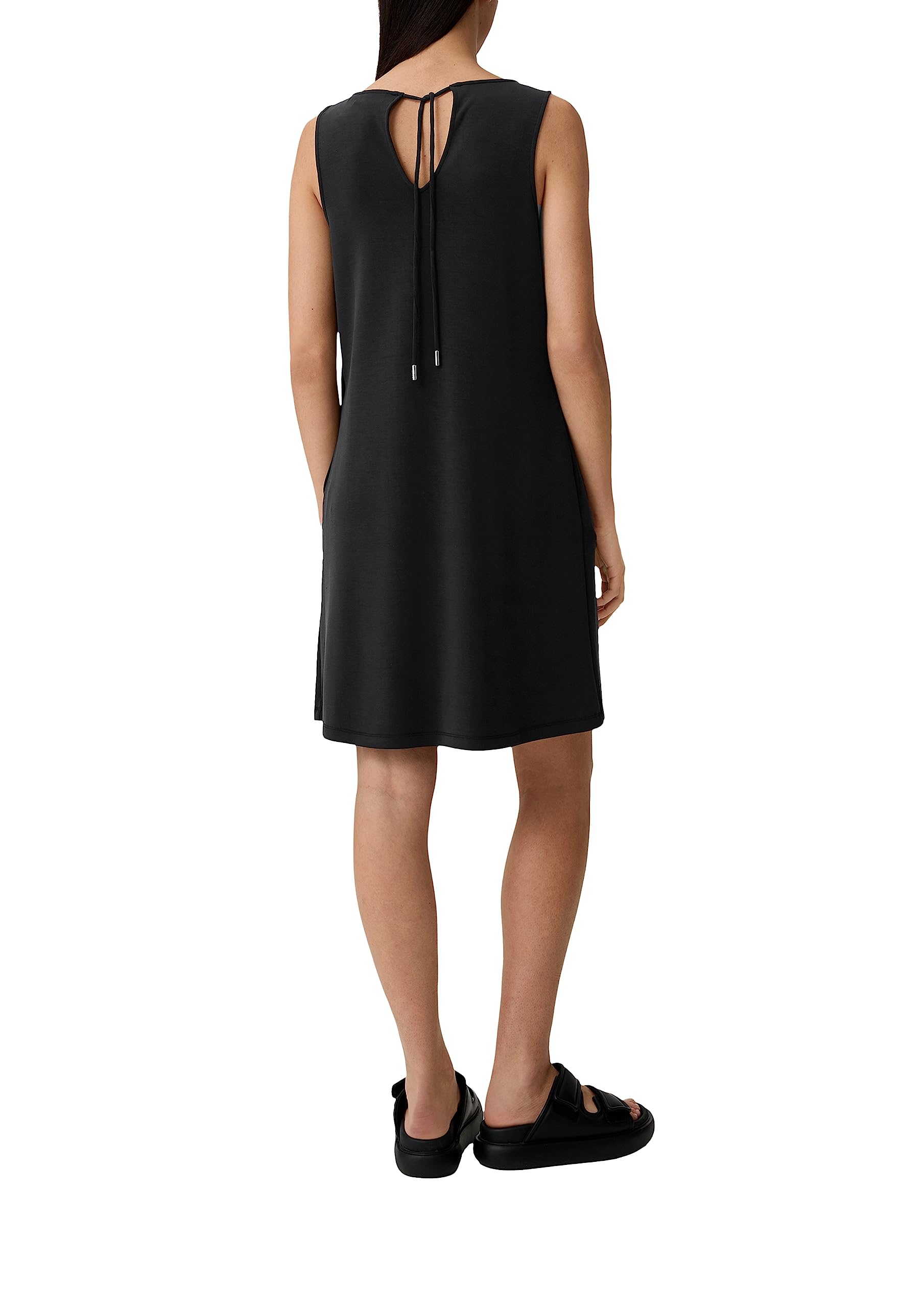 comma-midi-kleid-gr-e-34-schwarz-jersey-modal image 2