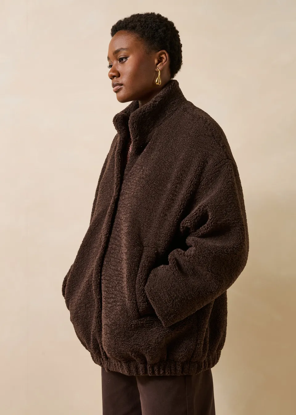 la-f-e-marabout-e-vestes-gladys-blouson-braun-oversize image 1