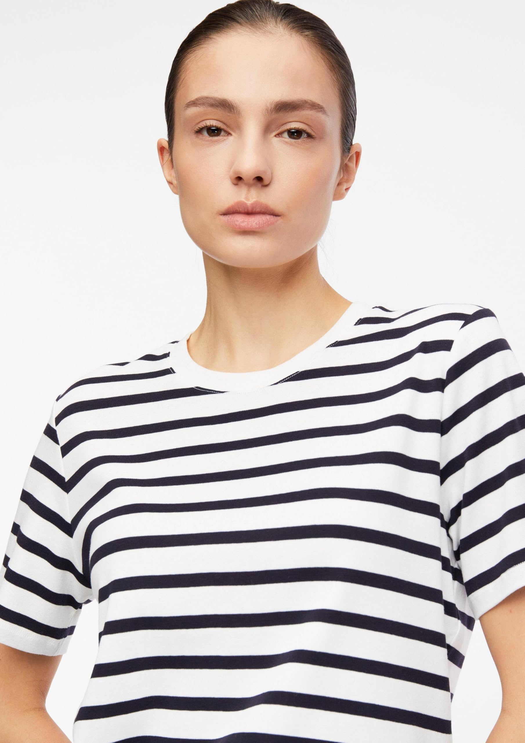 comma-gestreiftes-t-shirt-damen-top-gr-e-42-hellblau image 3