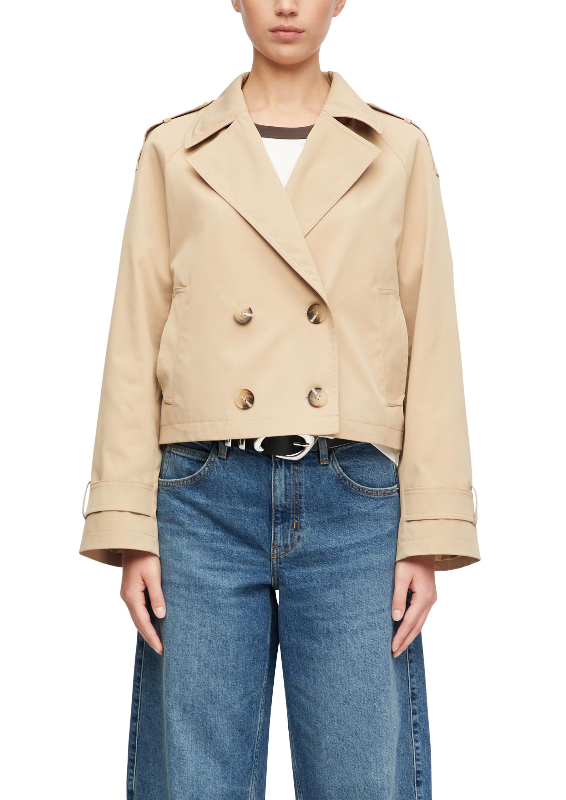 comma-outdoor-jacke-twill-trenchjacke-gr-34-relaxed-fit image 1