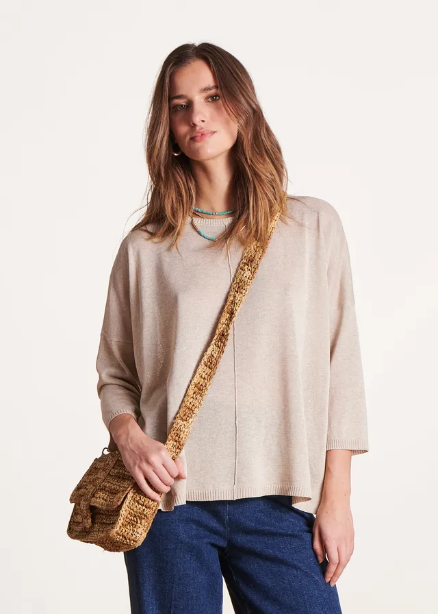 la-f-e-marabout-e-selfix-pullover-gold-oversize-3-4-arm image 1