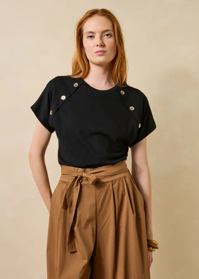 la-f-e-marabout-e-t-shirt-schwarz-bio-baumwolle-kurzarm image 1