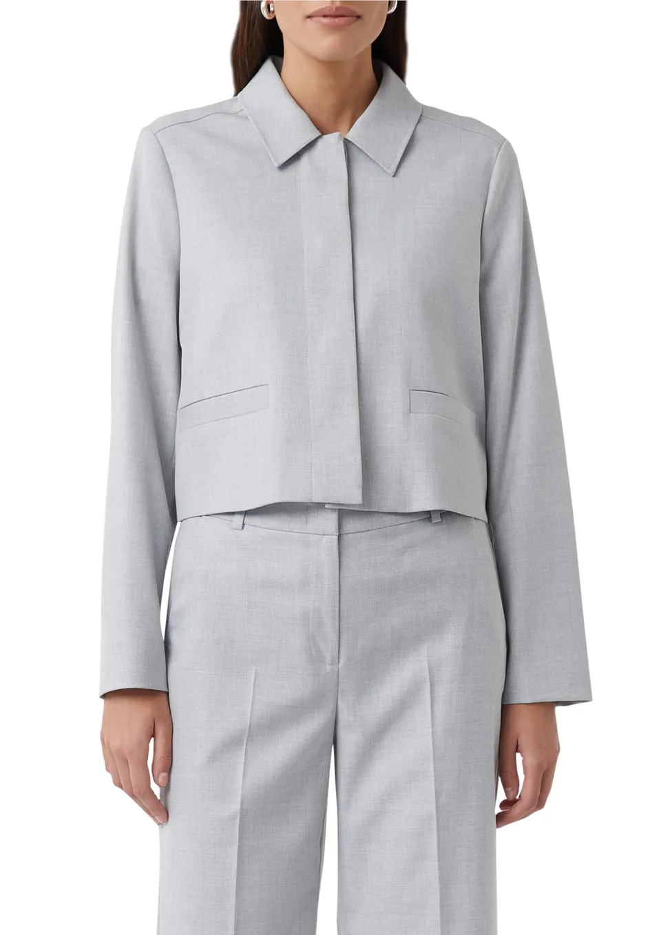 comma-jackets-kurze-jacke-hemdkragen-gr-e-36-knopfleiste image 1