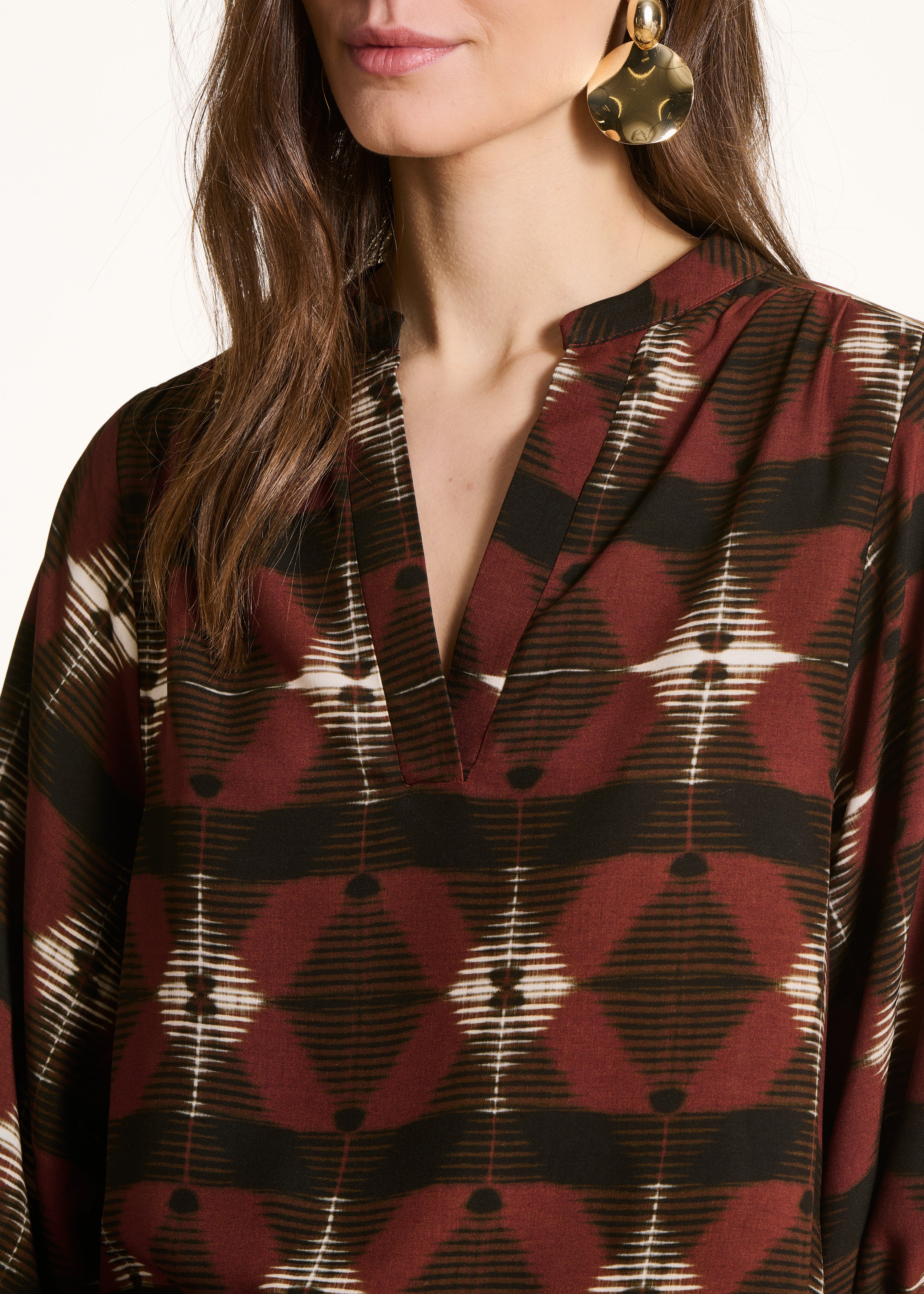 la-f-e-marabout-e-vince-top-braun-print-3-4-arm image 5