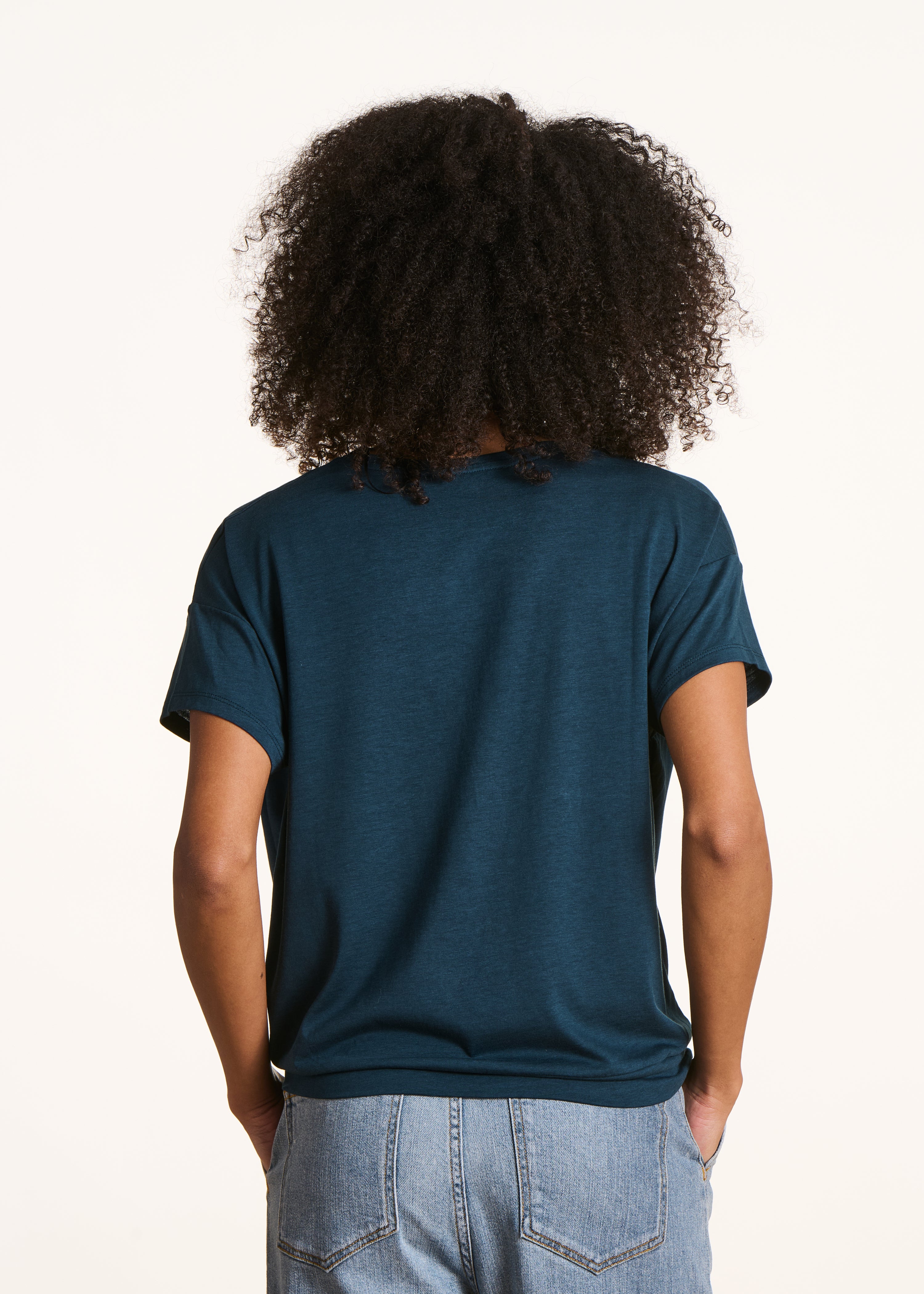 la-f-e-marabout-e-velsi-t-shirt-petrol-v-ausschnitt-kurzarm image 3