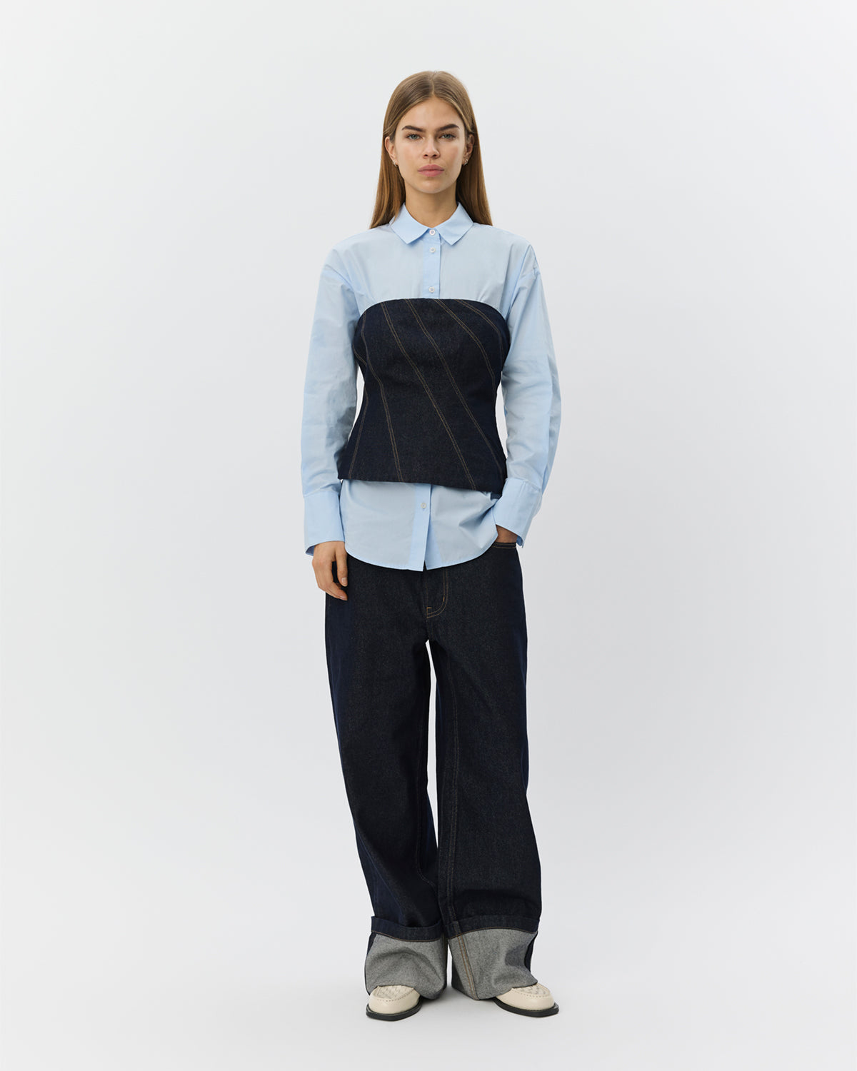 sofie-schnoor-women-tillesw-corset-top-dunkelblau-denim image 5
