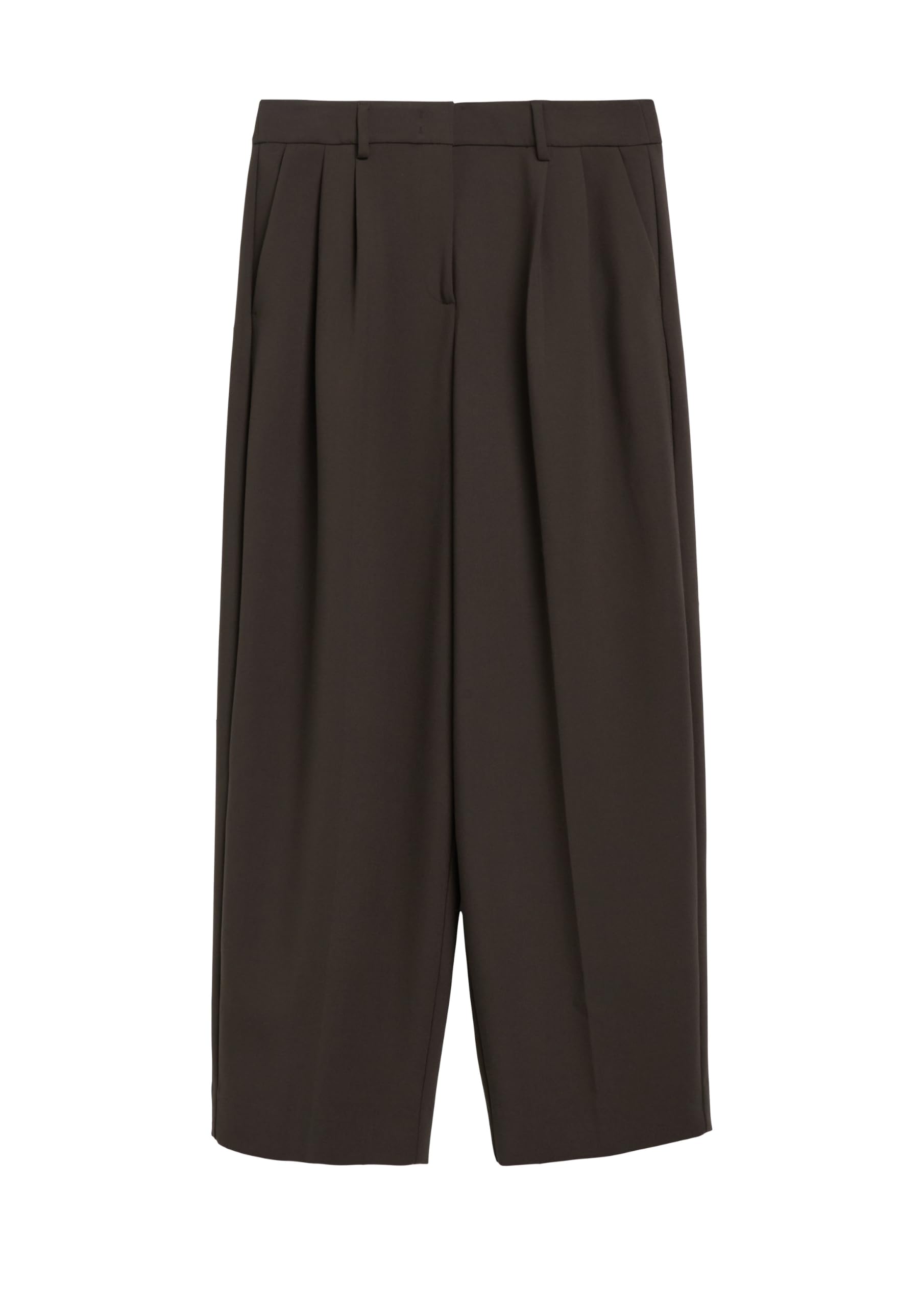 comma-hose-wide-leg-nadelstreifen-g-rtel-dunkelbraun image 4