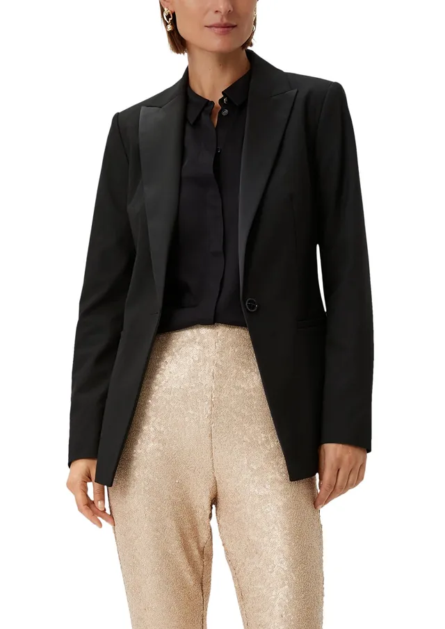 comma-taillierter-blazer-jersey-blazer-gr-e-34 image 1