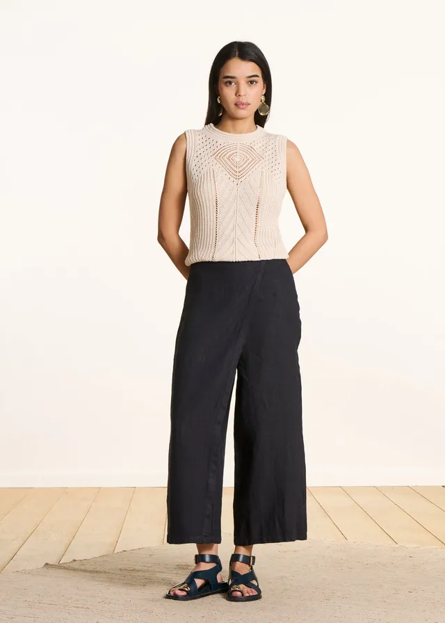 la-f-e-marabout-e-fulano-hose-dunkelblau-leinen-7-8-weit image 1