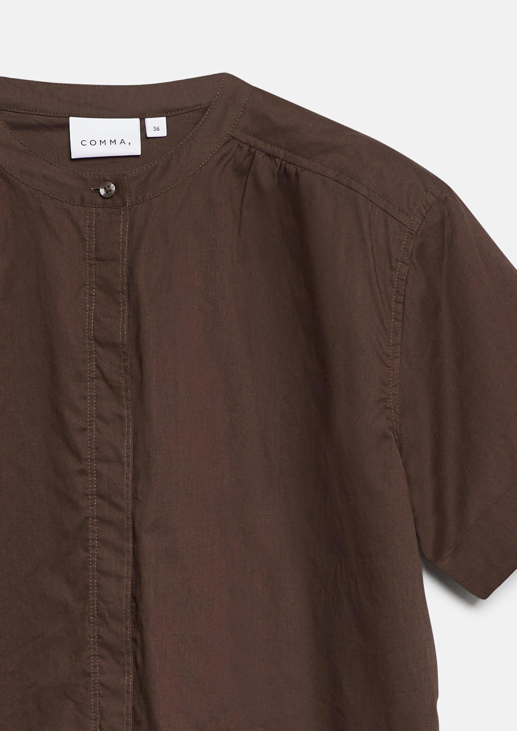 comma-blouses-damen-bluse-kurzarm-stehkragen-baumwolle-2 image 5