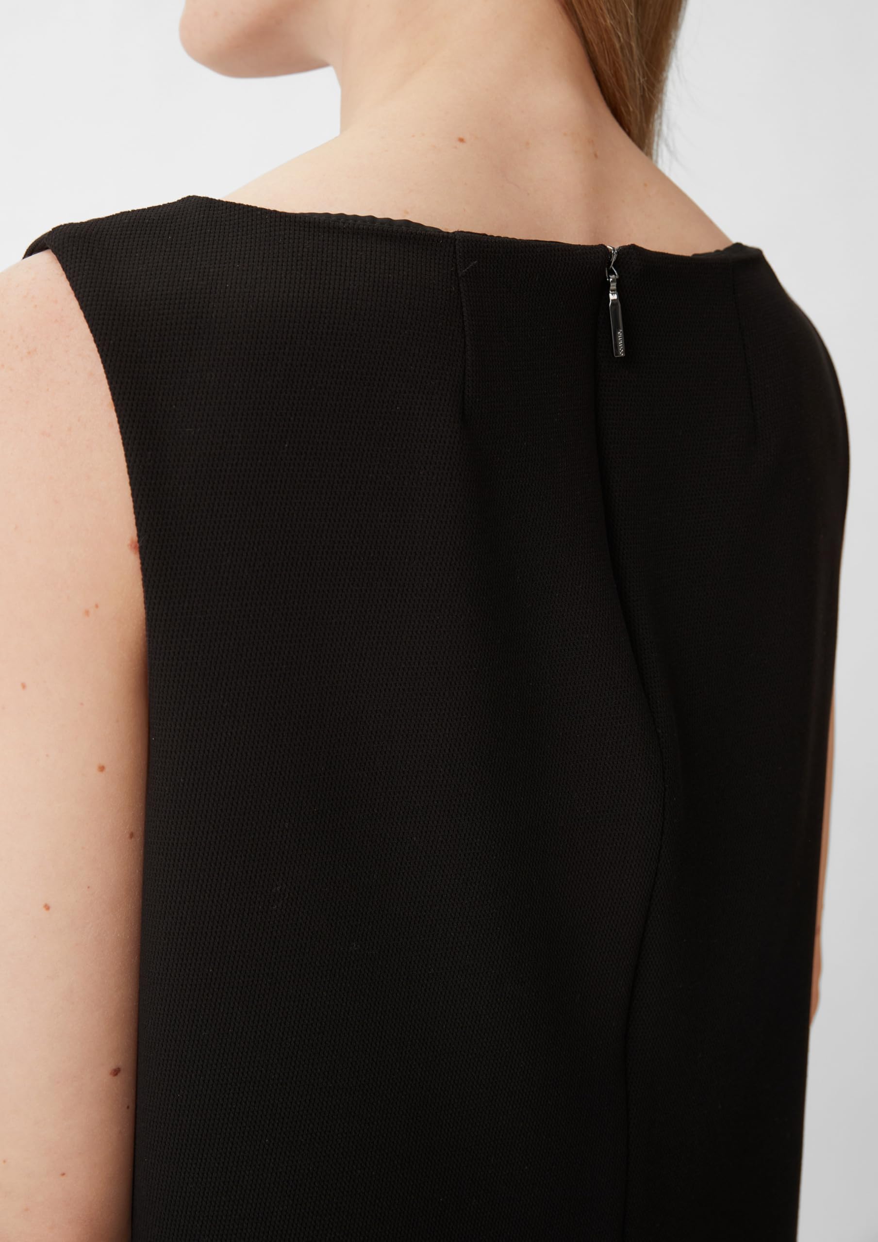 comma-kleid-piqu-schwarz-rmellos-u-boot-ausschnitt image 7