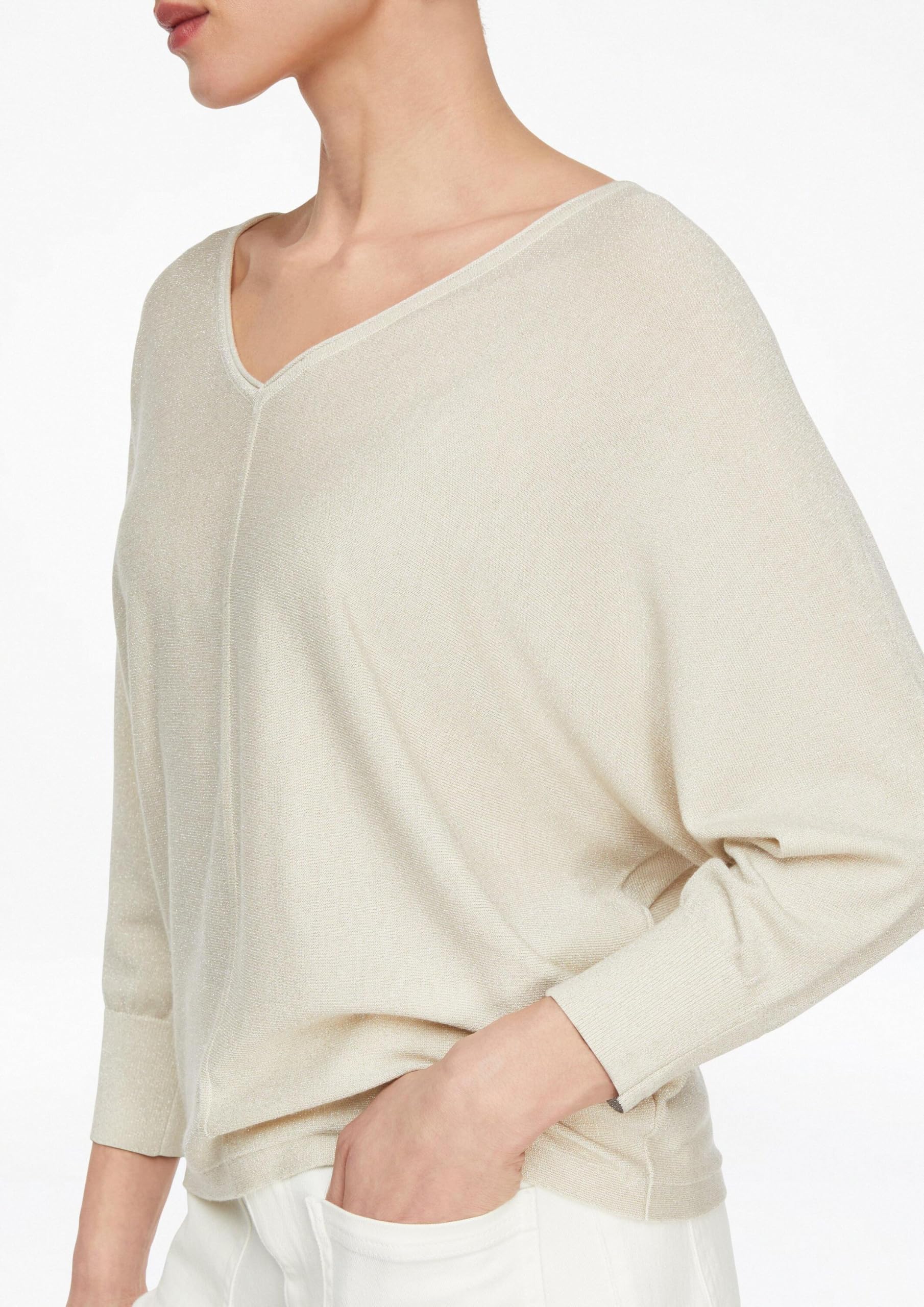 comma-knitwear-strickpullover-oversize-glitzer-gr-l-creme image 4
