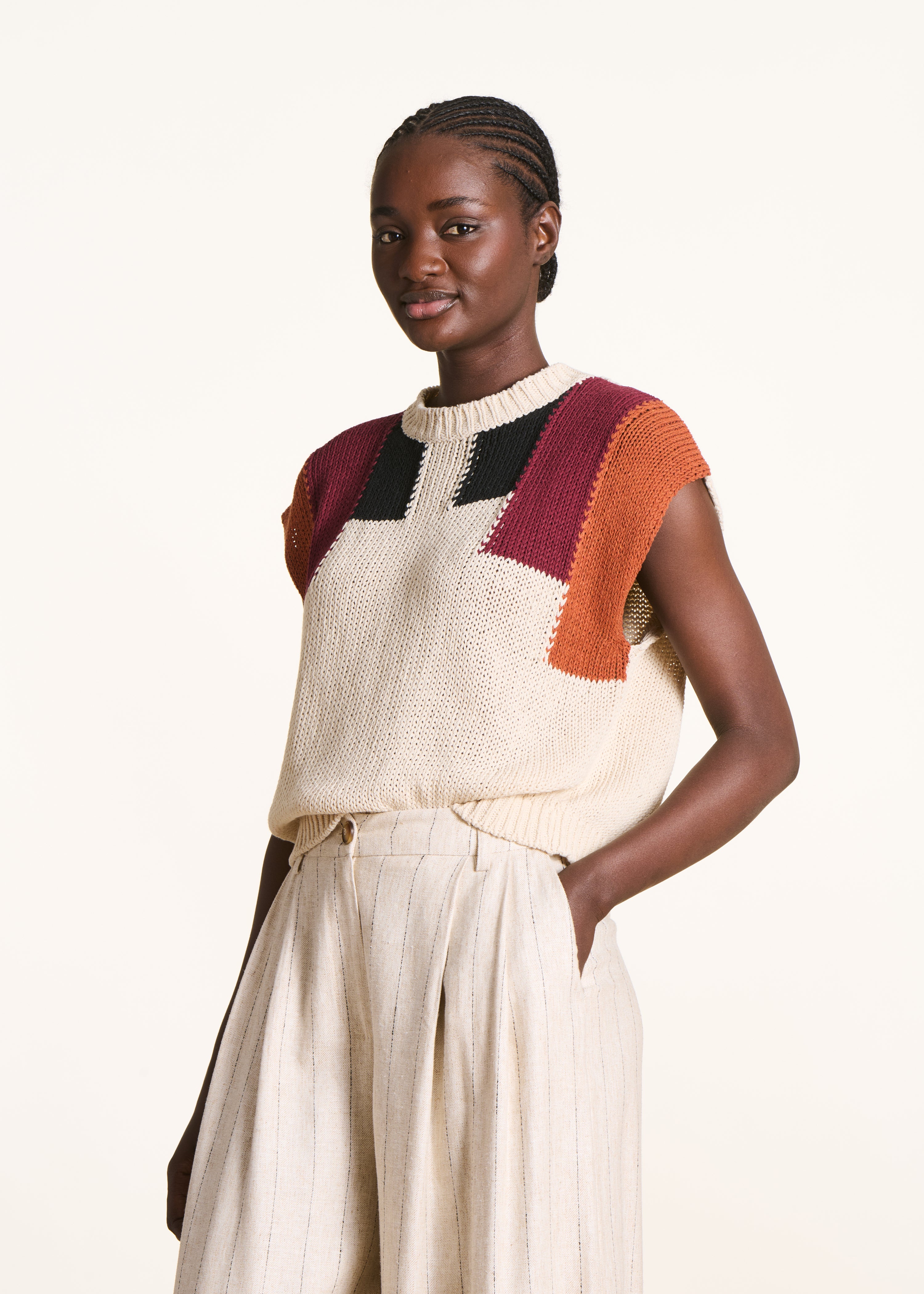 la-f-e-marabout-e-floyd-pullover-ecru-mahogany-gr-m-kurz image 2